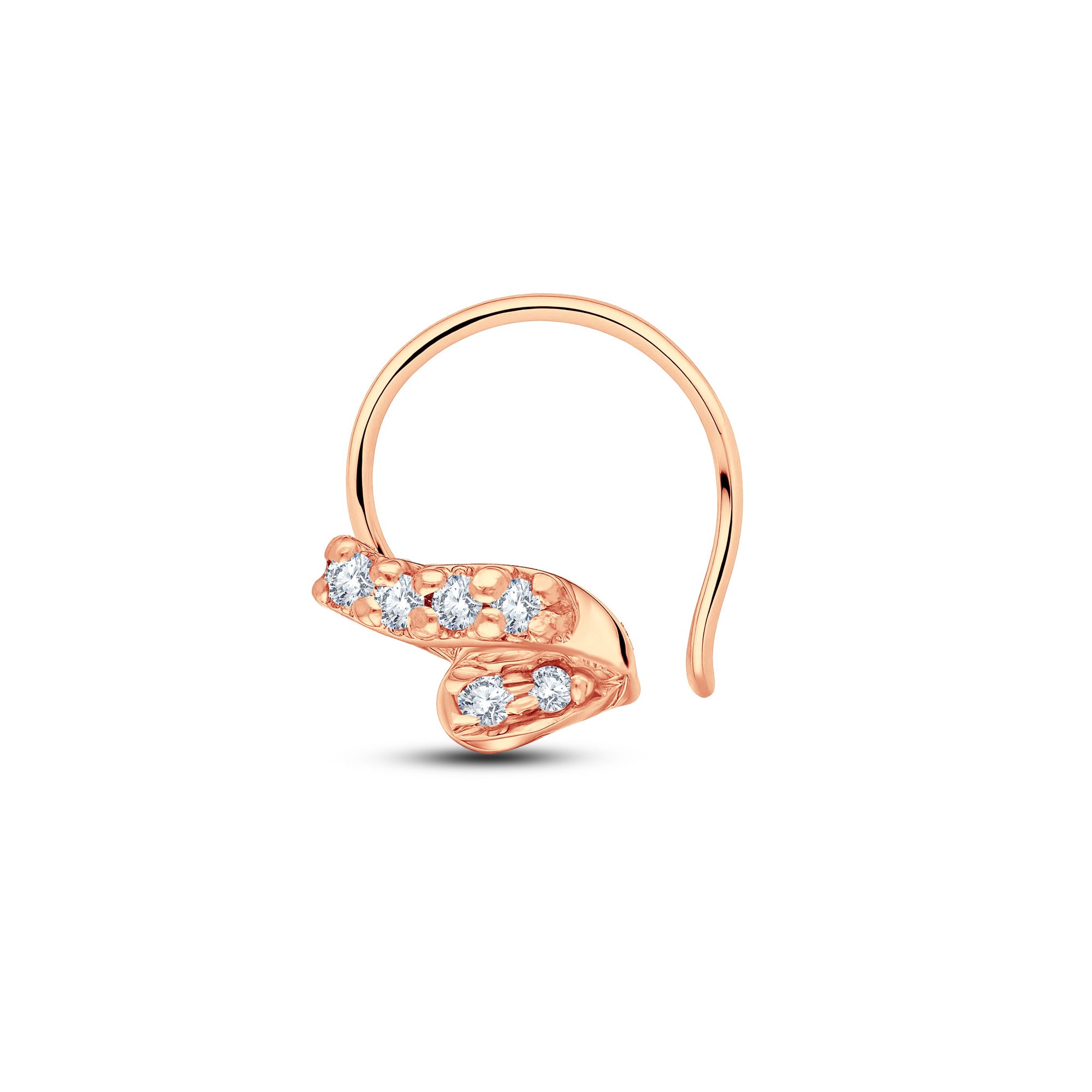 Graceful Wrap Lab Diamond 0.06 cts Nosepin | GrownńDiva | 925 Silver & 18KT Gold Vermeil