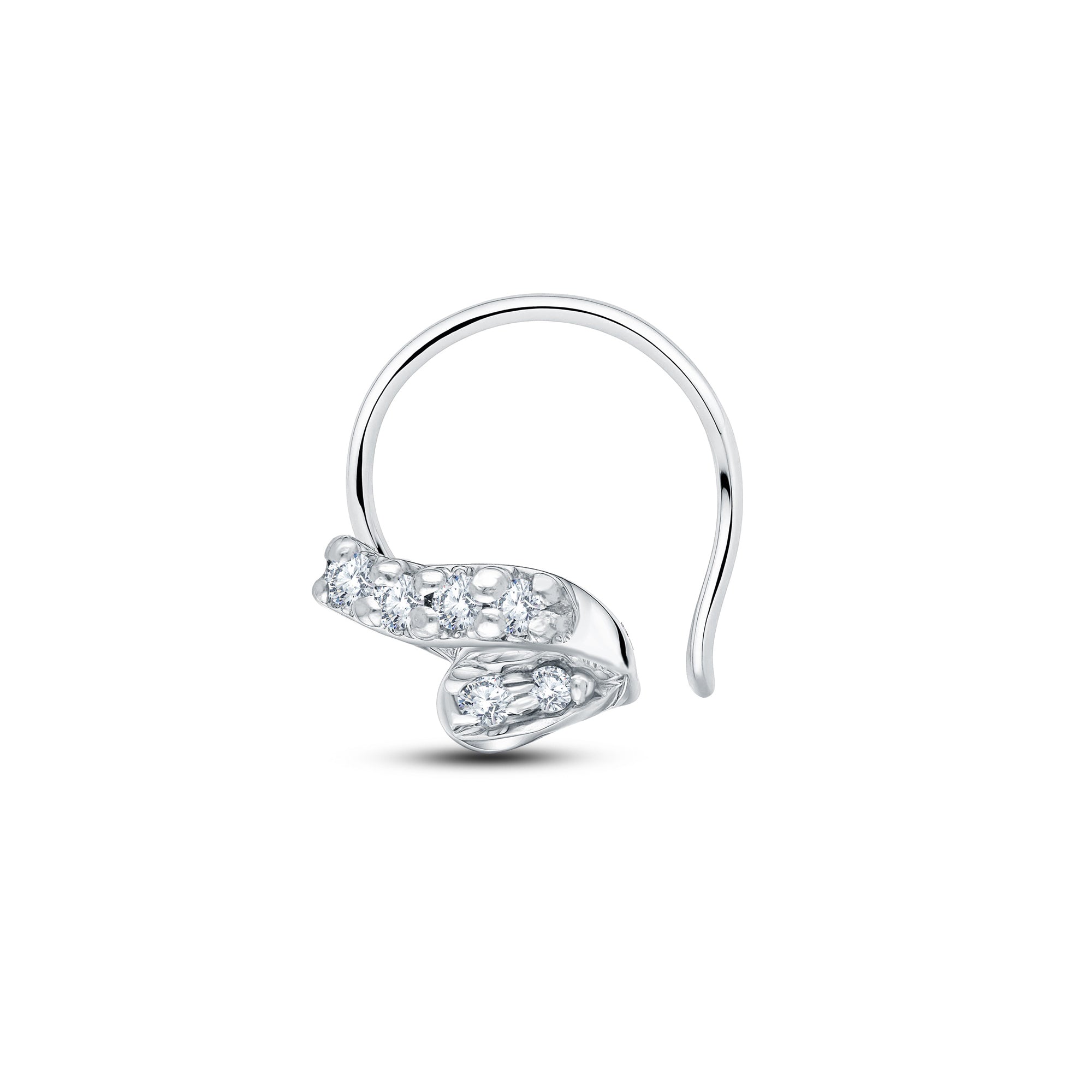 Graceful Wrap Lab Diamond 0.06 cts Nosepin | GrownńDiva | 925 Silver & 18KT Gold Vermeil