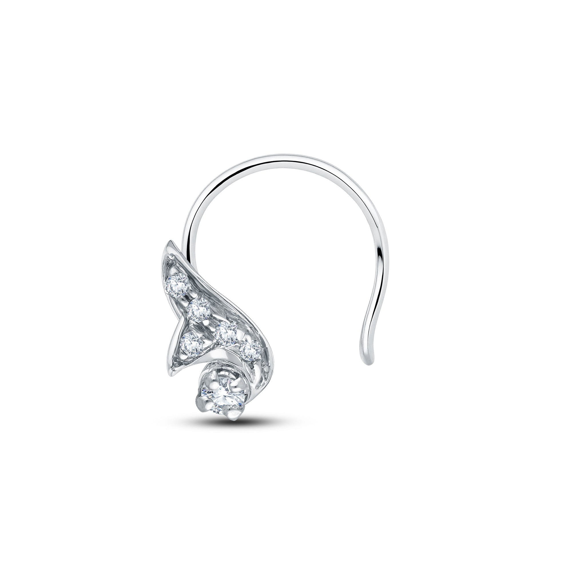 Flame Motif Nosepin in 925 Silver & 18KT Gold Vermeil with 0.05 Cts Lab Diamonds – GrownńDiva