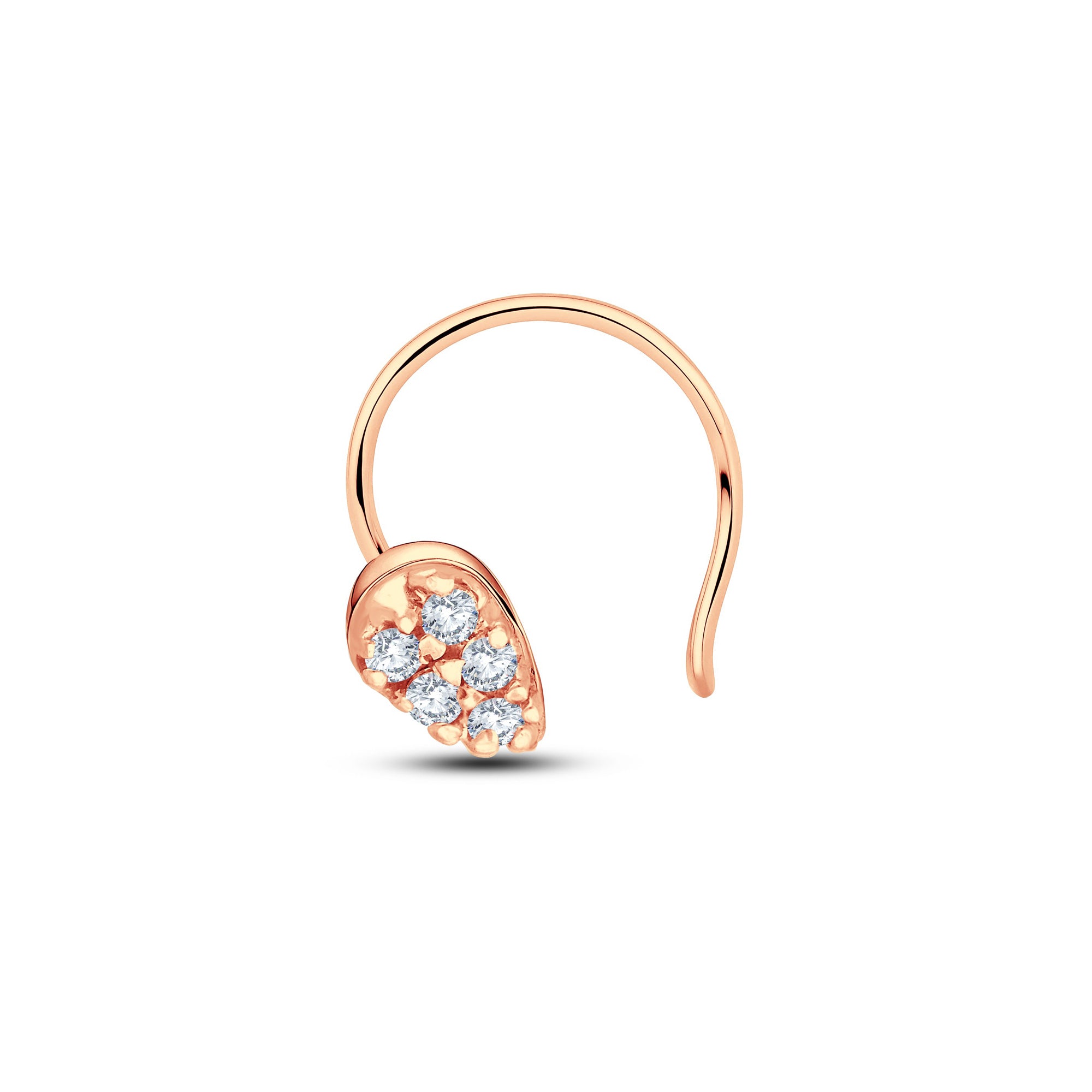 Teardrop Cluster Lab Diamond Nosepin | 0.03 Cts | 925 Silver & 18KT Gold Vermeil – GrownńDiva