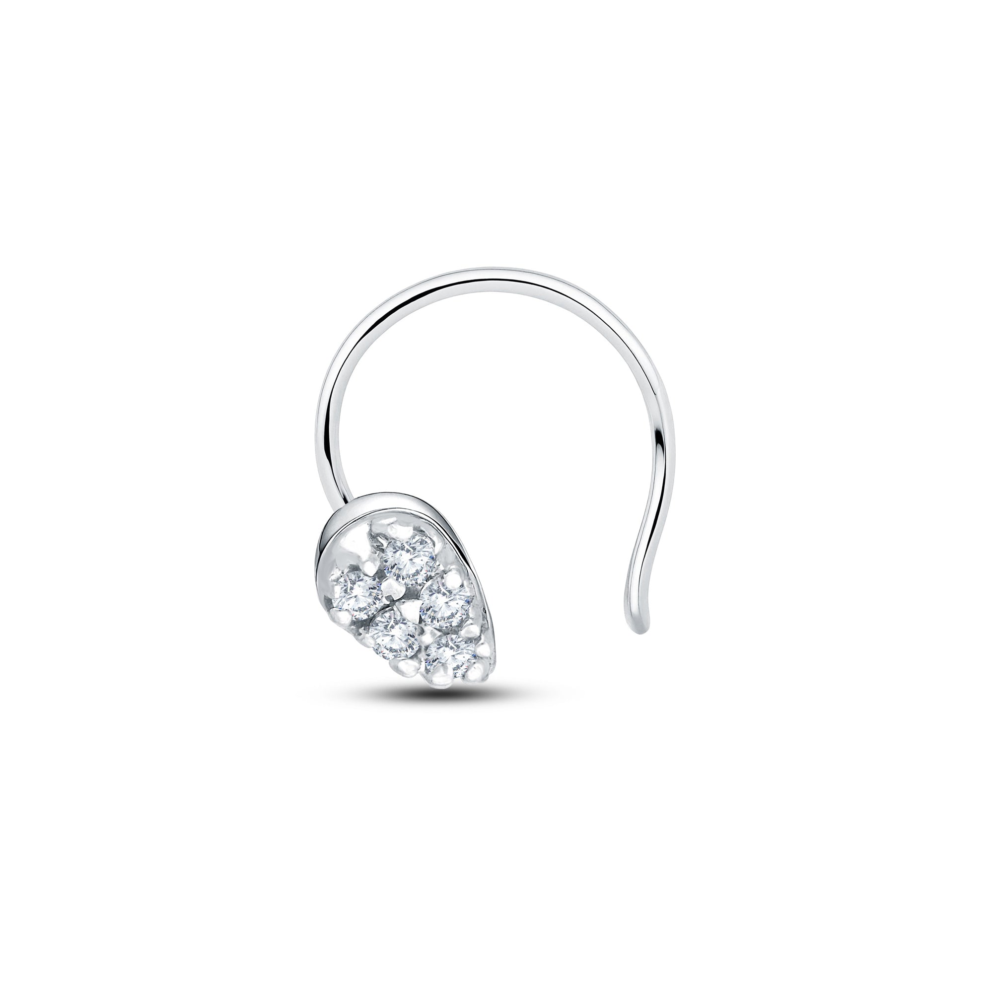 Teardrop Cluster Lab Diamond Nosepin | 0.03 Cts | 925 Silver & 18KT Gold Vermeil – GrownńDiva