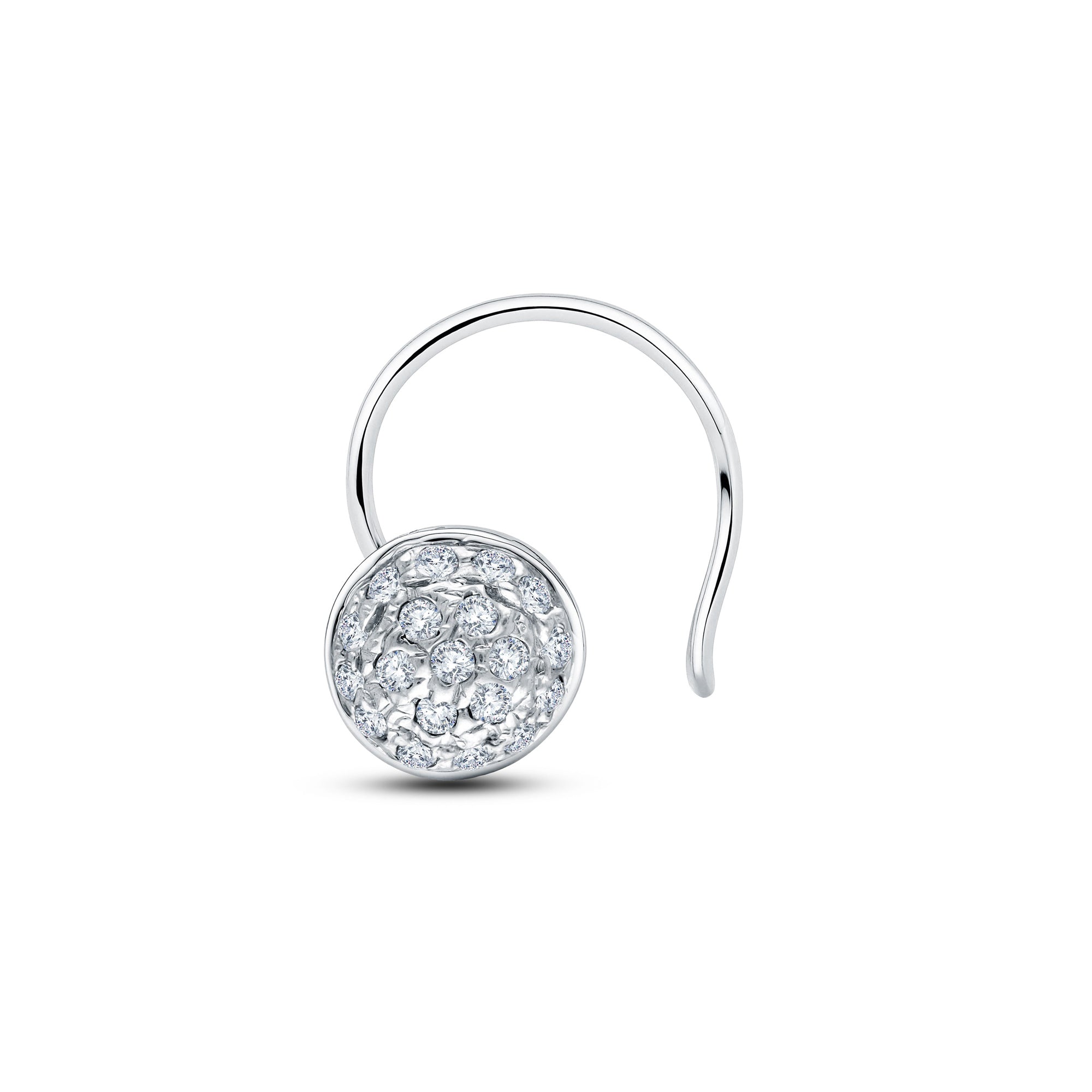 Dome Cluster Lab Diamond Nosepin | 0.15 Cts | 925 Silver with 18KT Gold Vermeil