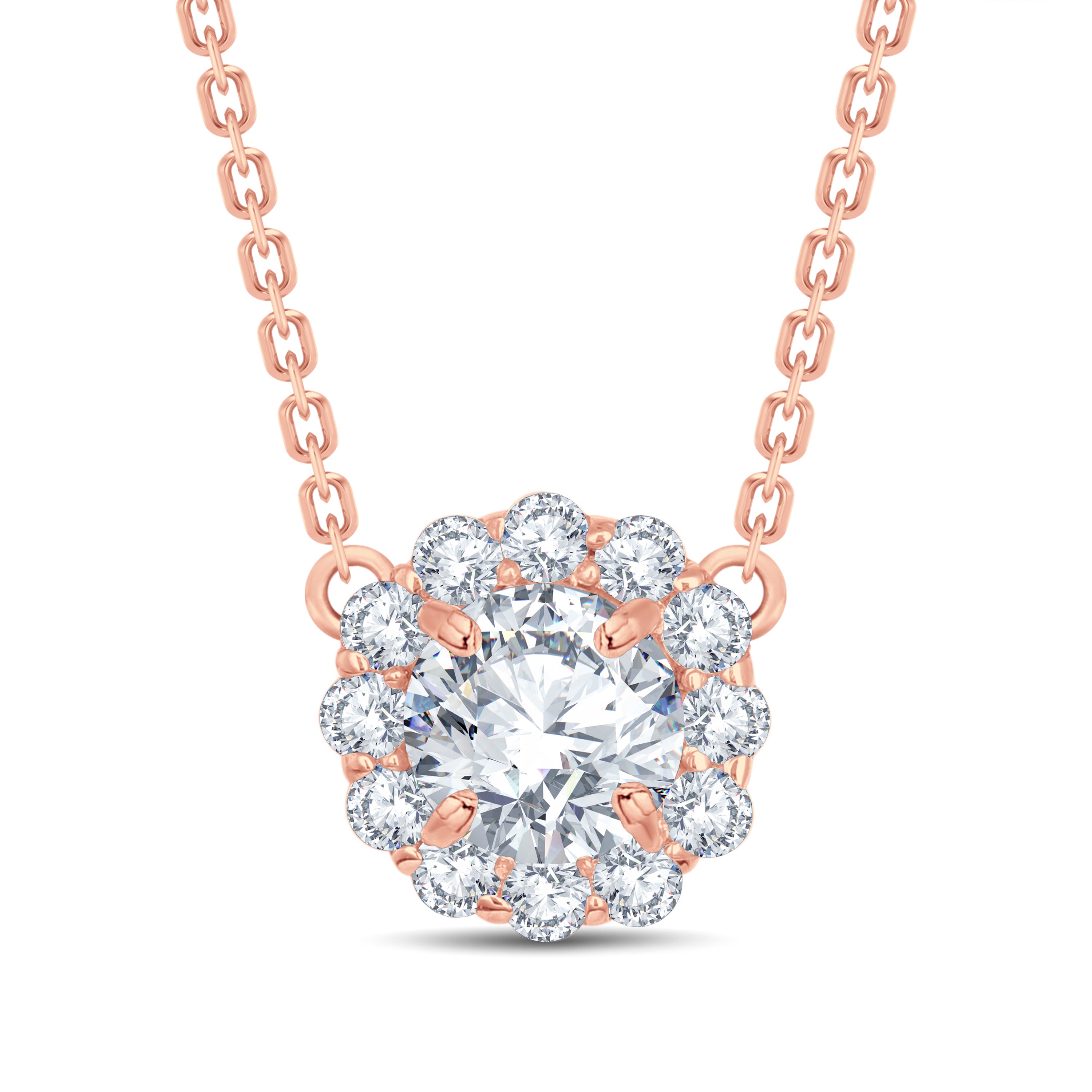 Radiant Halo Spark Lab-Grown Diamond Pendant | GrownńDiva