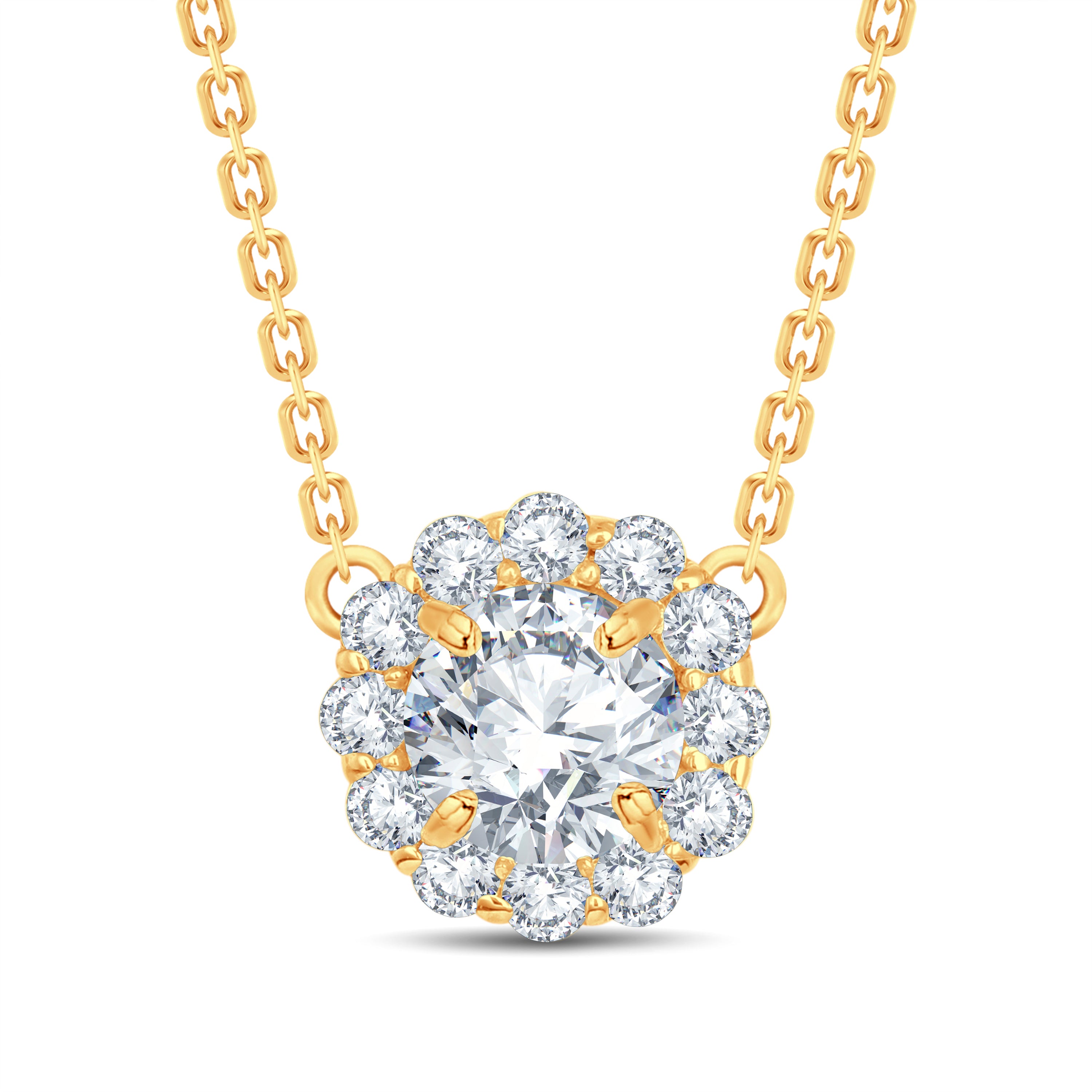Radiant Halo Spark Lab-Grown Diamond Pendant | GrownńDiva