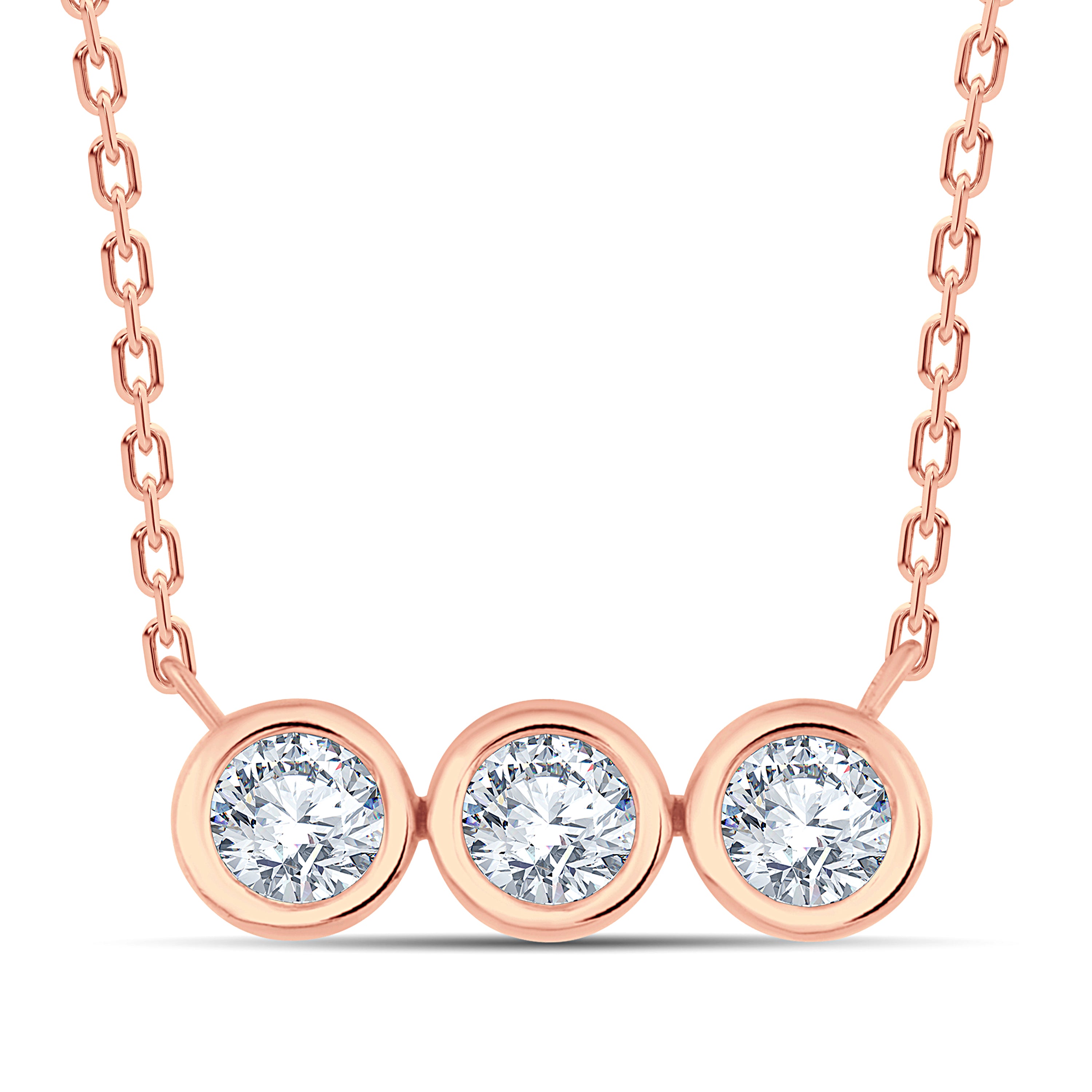 Timeless 3-Stone Lab-Grown Diamond Pendant | GrownńDiva