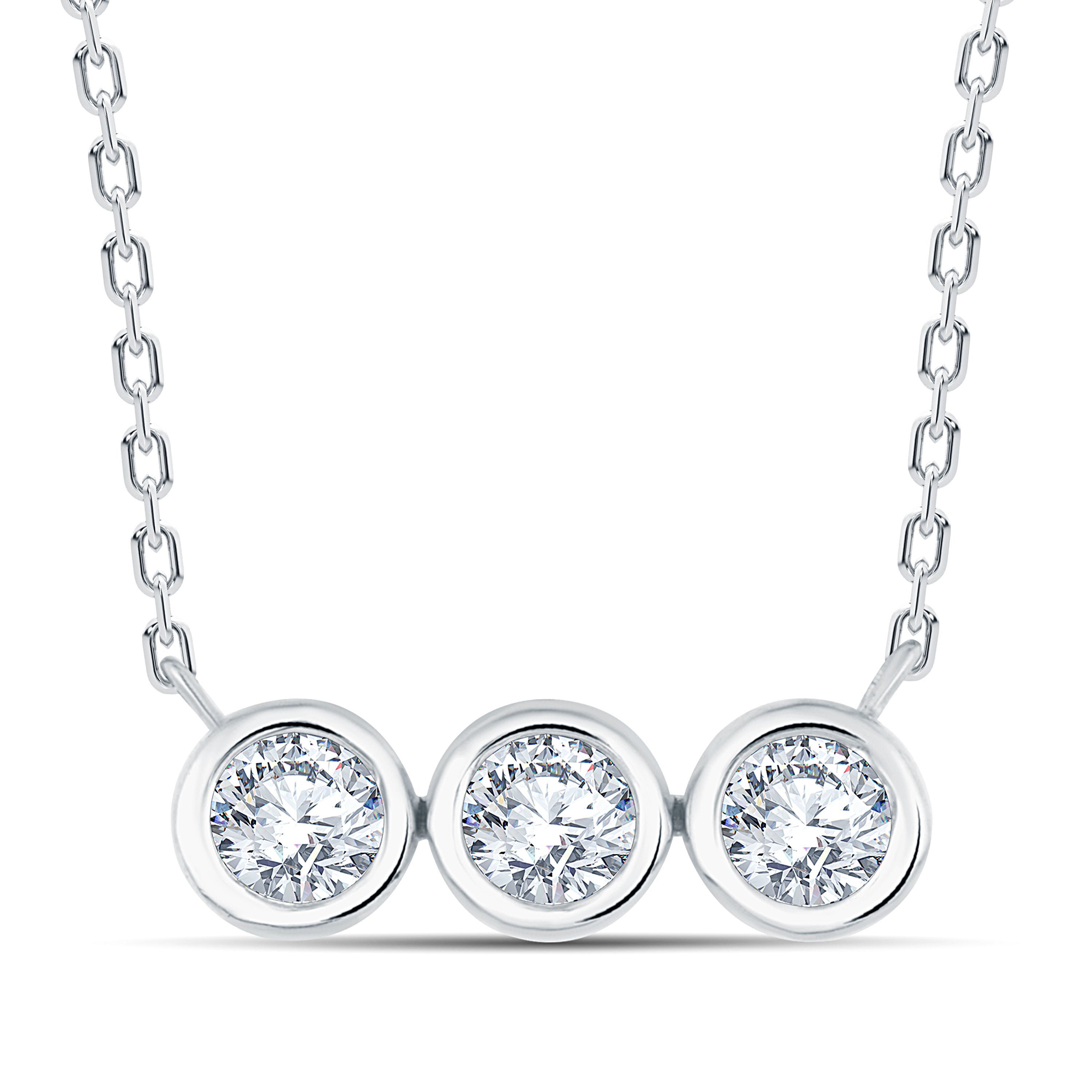 Timeless 3-Stone Lab-Grown Diamond Pendant | GrownńDiva