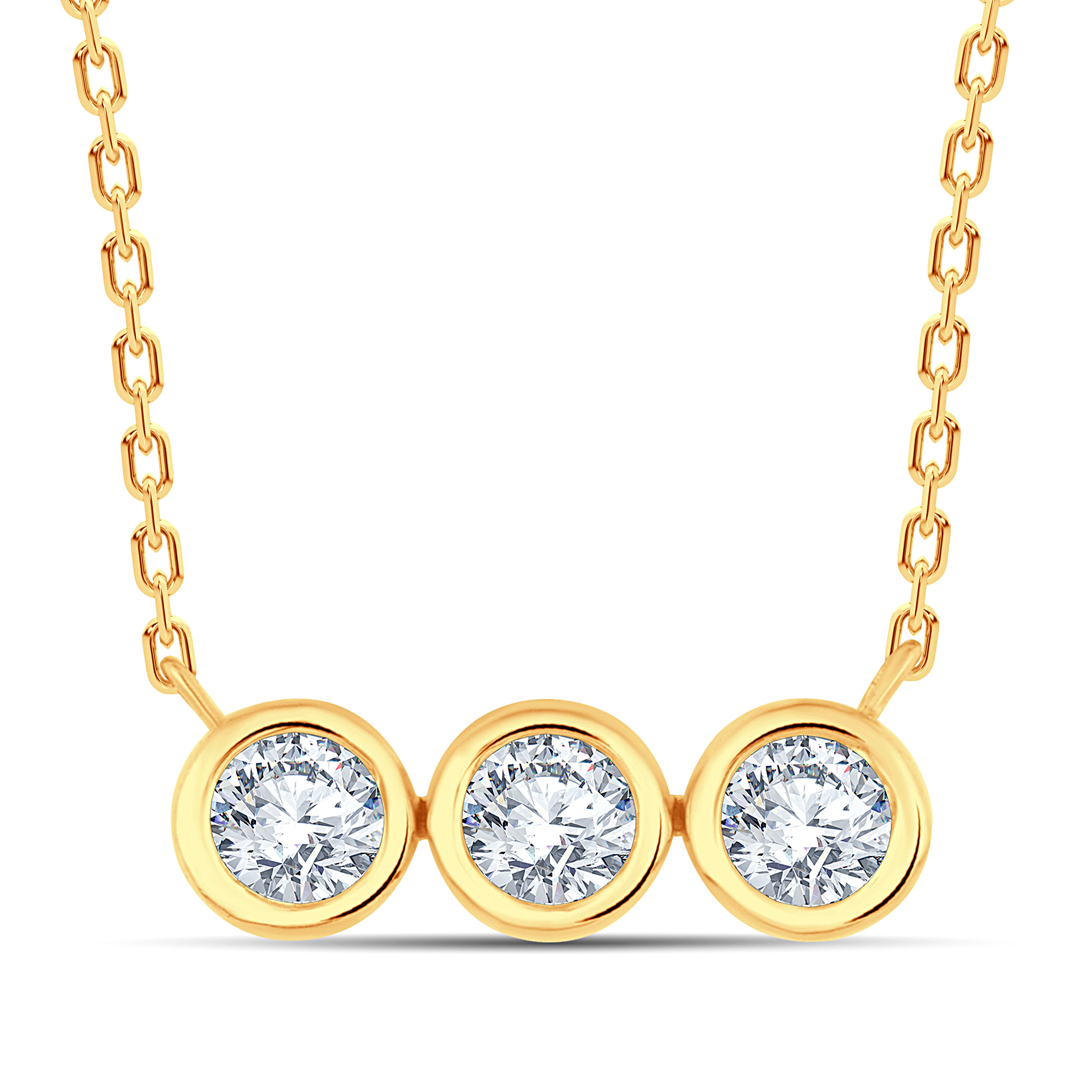 Timeless 3-Stone Lab-Grown Diamond Pendant | GrownńDiva