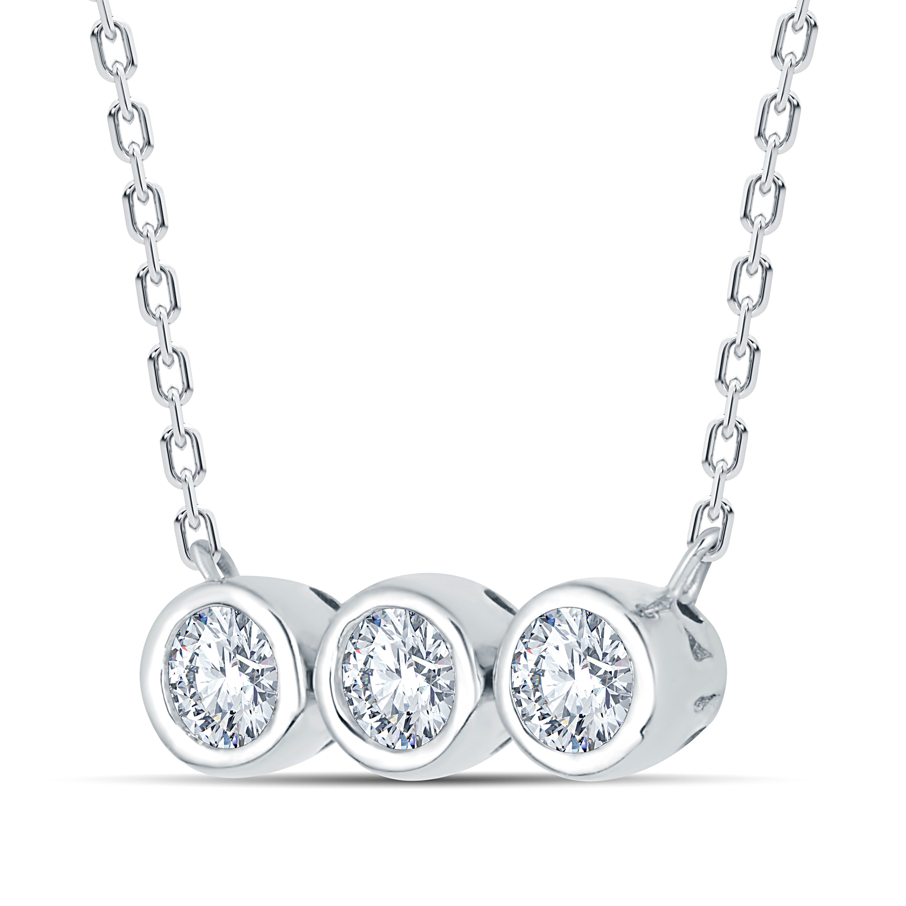 Timeless 3-Stone Lab-Grown Diamond Pendant | GrownńDiva