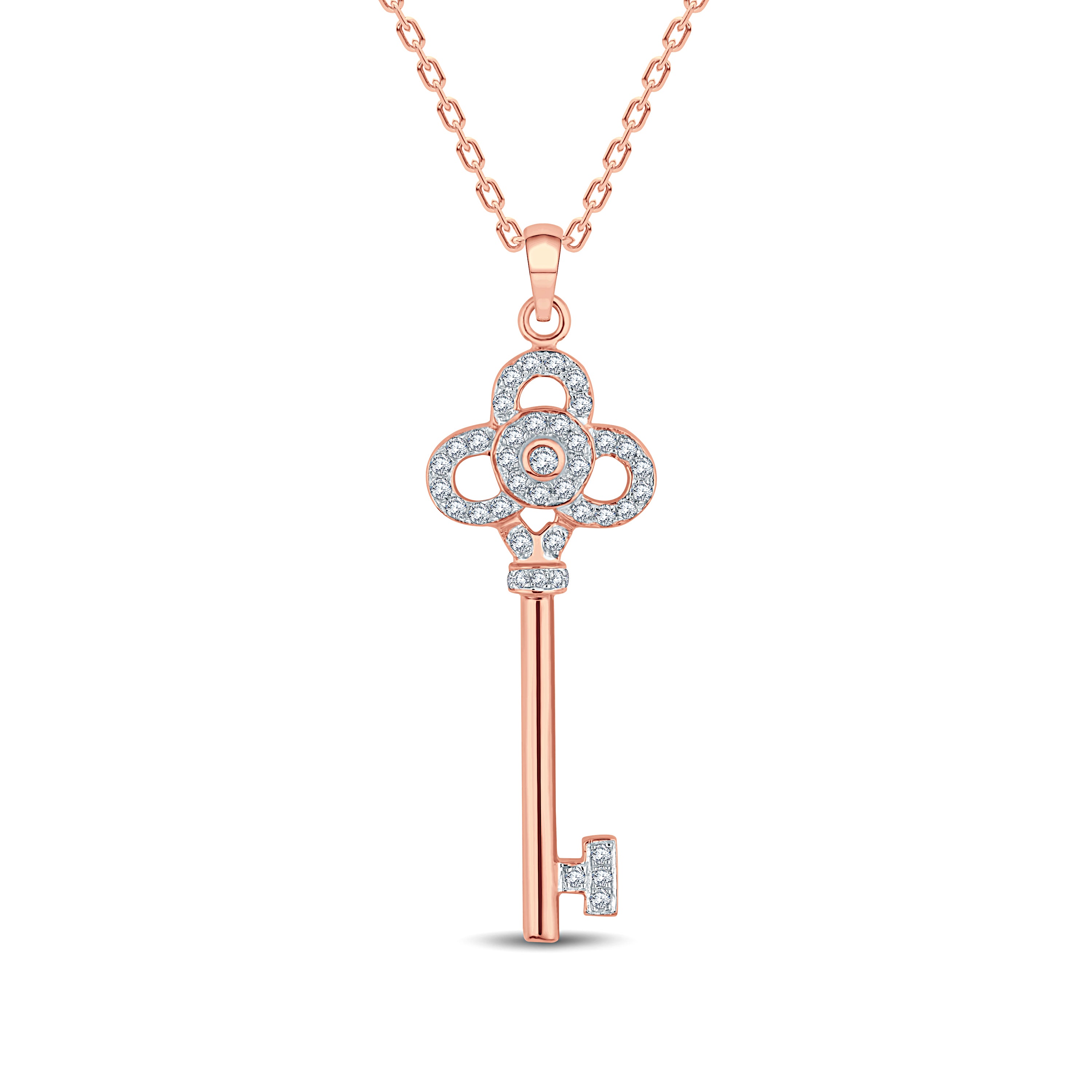 Elegant Key Pendant in Lab-Grown Diamonds | GrownńDiva