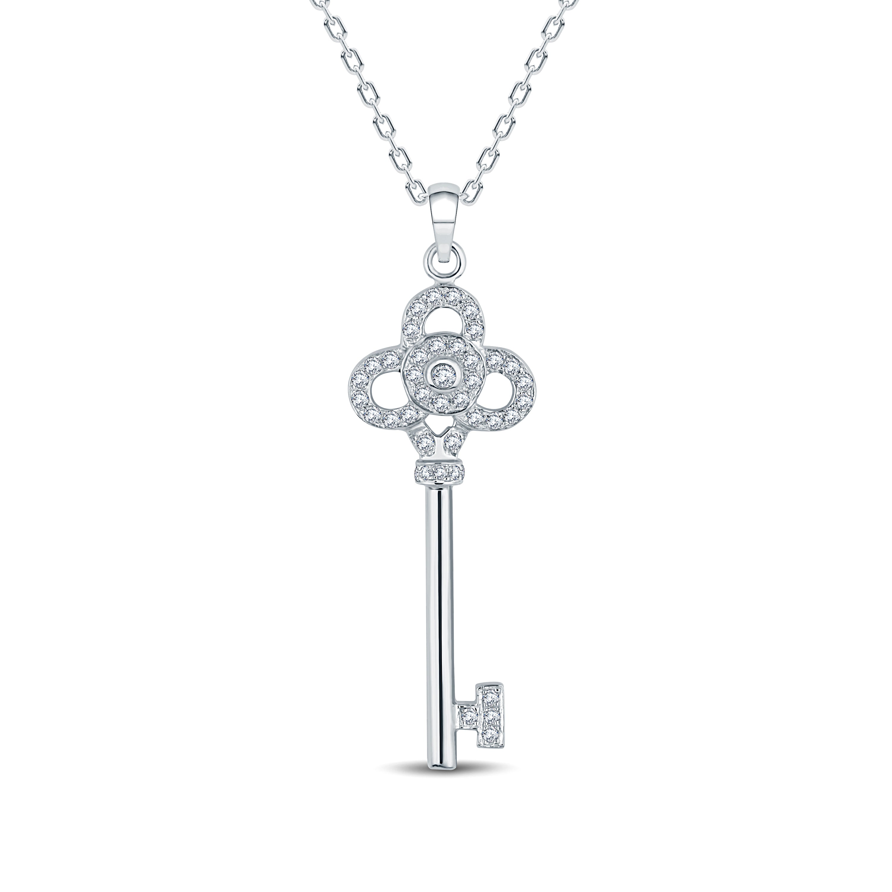 Elegant Key Pendant in Lab-Grown Diamonds | GrownńDiva