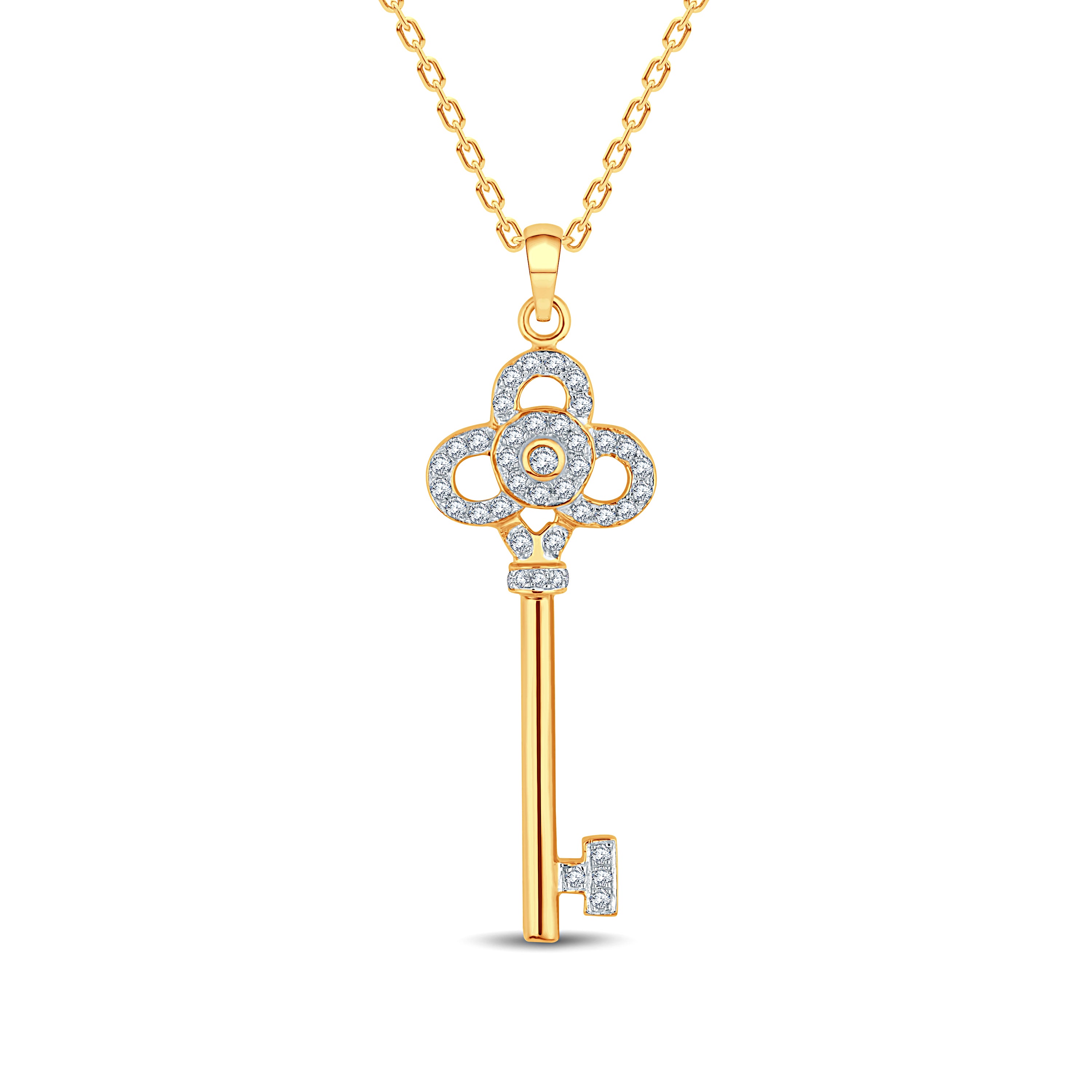 Elegant Key Pendant in Lab-Grown Diamonds | GrownńDiva