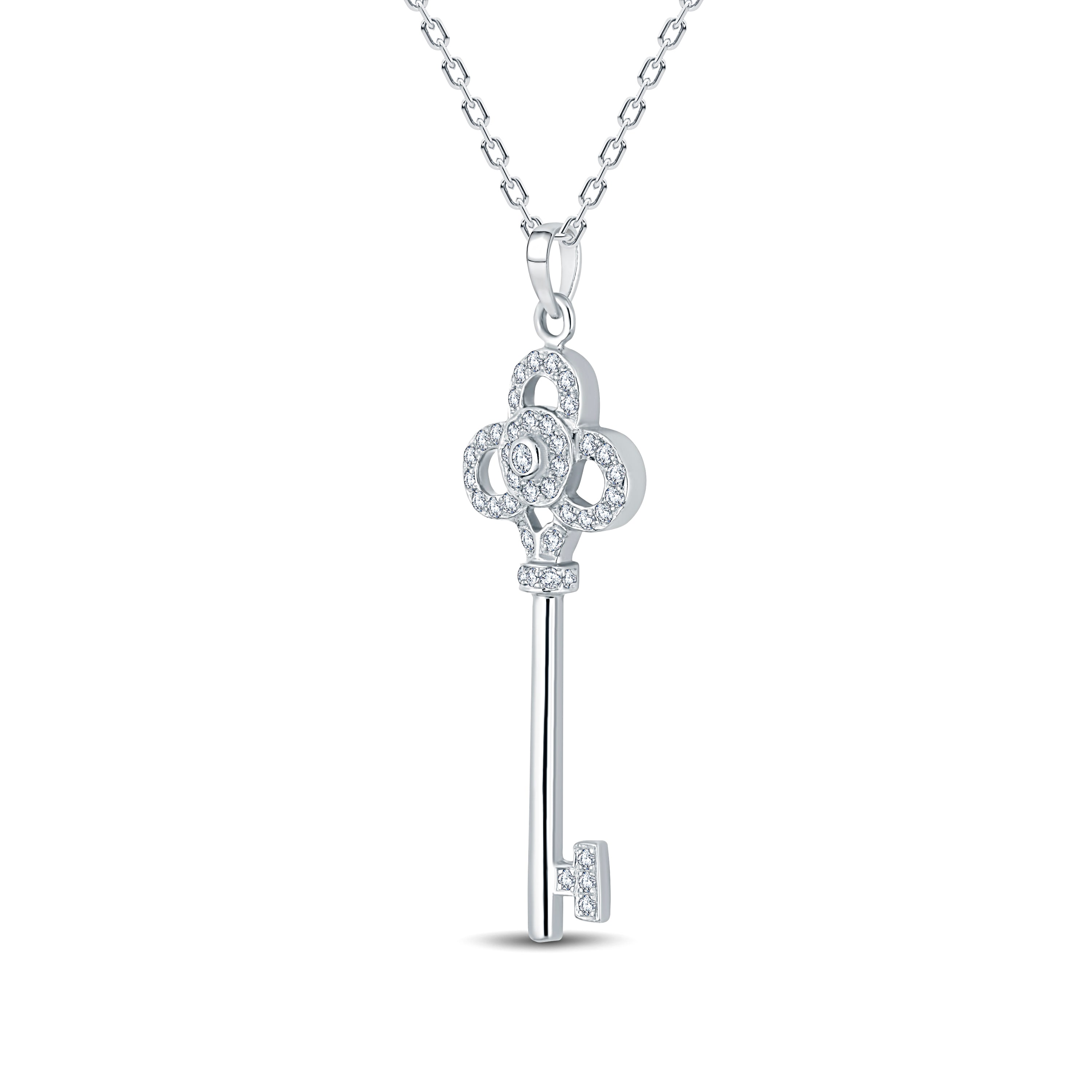 Elegant Key Pendant in Lab-Grown Diamonds | GrownńDiva