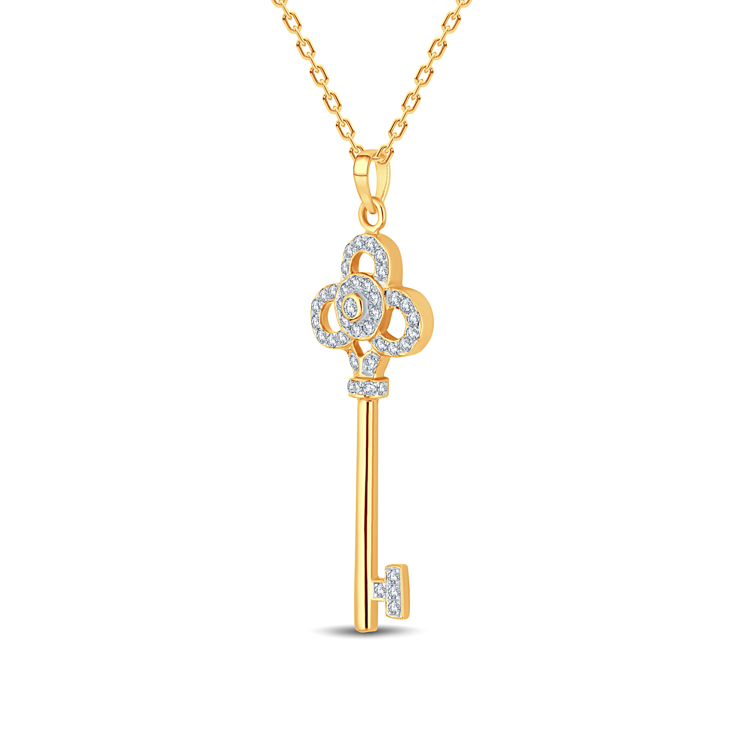 Elegant Key Pendant in Lab-Grown Diamonds | GrownńDiva