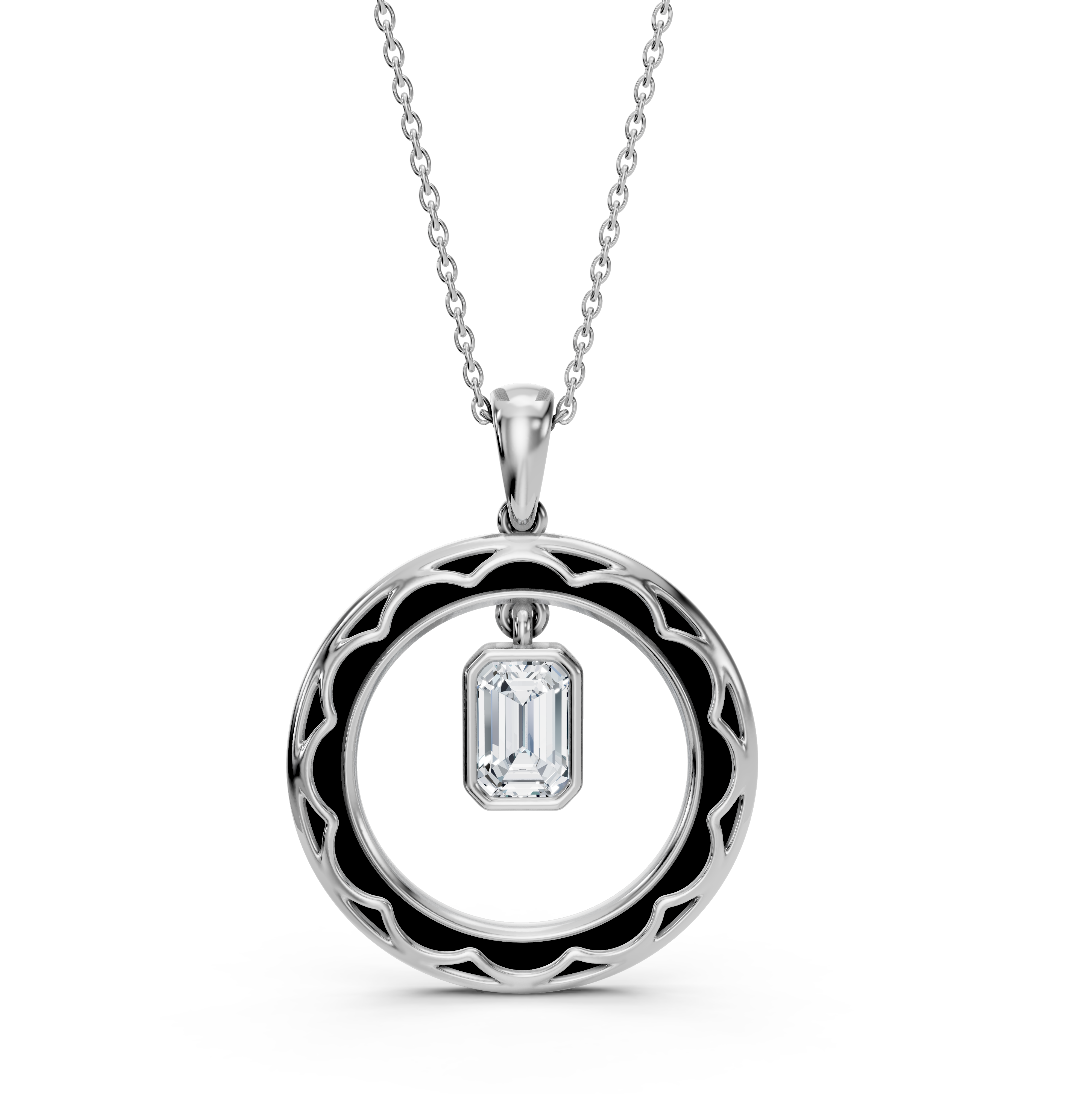 The Emerald Lab-Grown Diamond Pendant with a Touch of Color