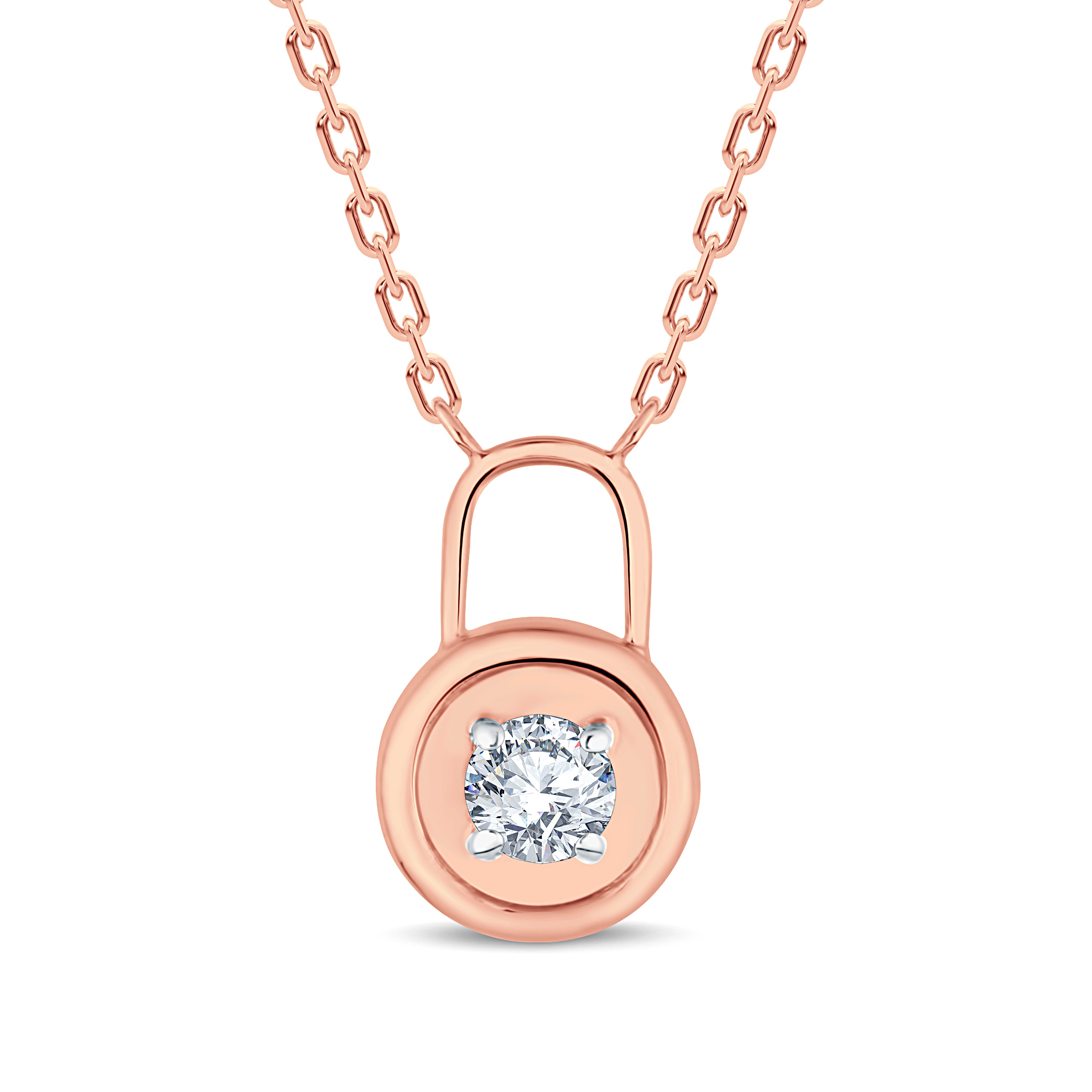 Timeless Lock Pendant with Lab-Grown Diamond | GrownńDiva