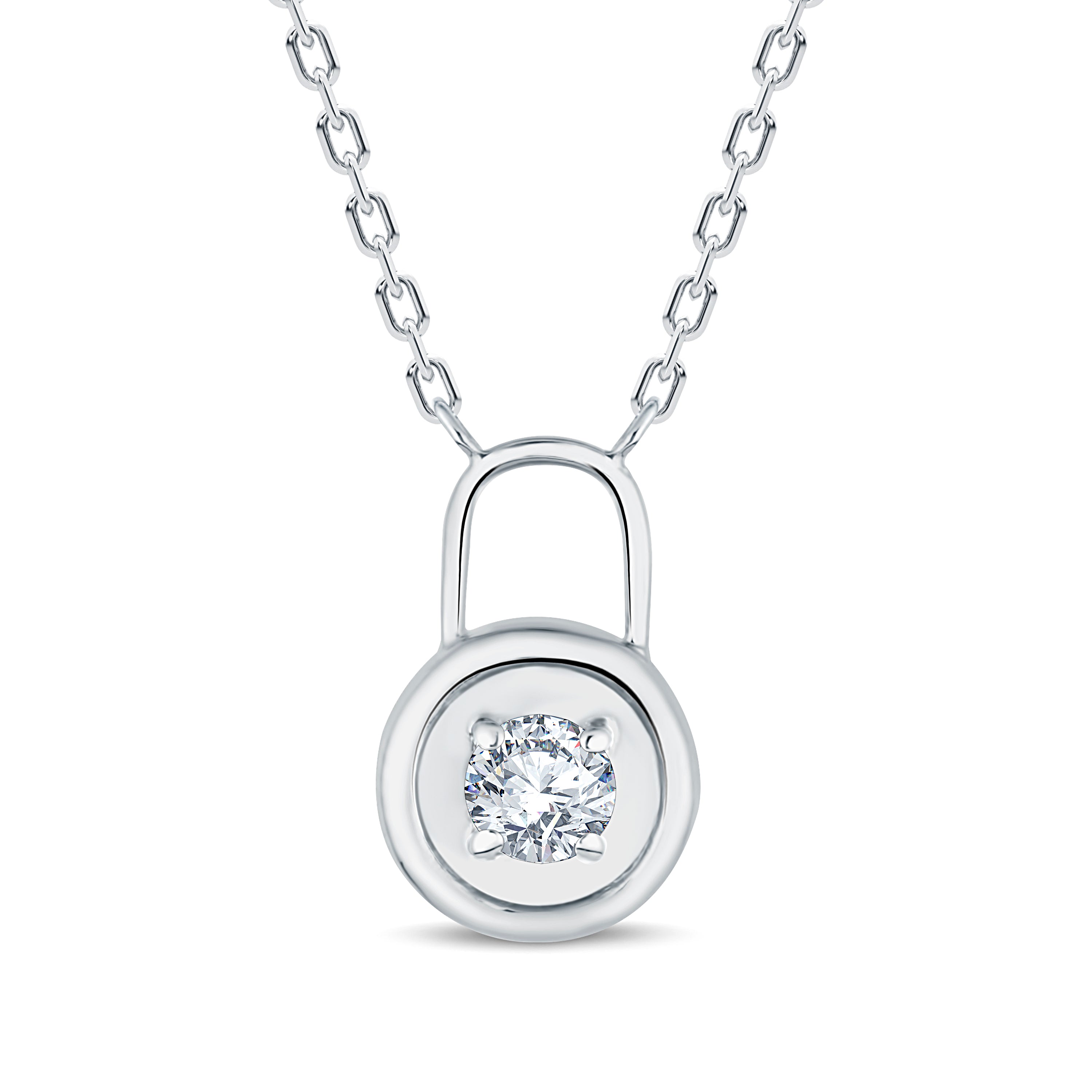 Timeless Lock Pendant with Lab-Grown Diamond | GrownńDiva