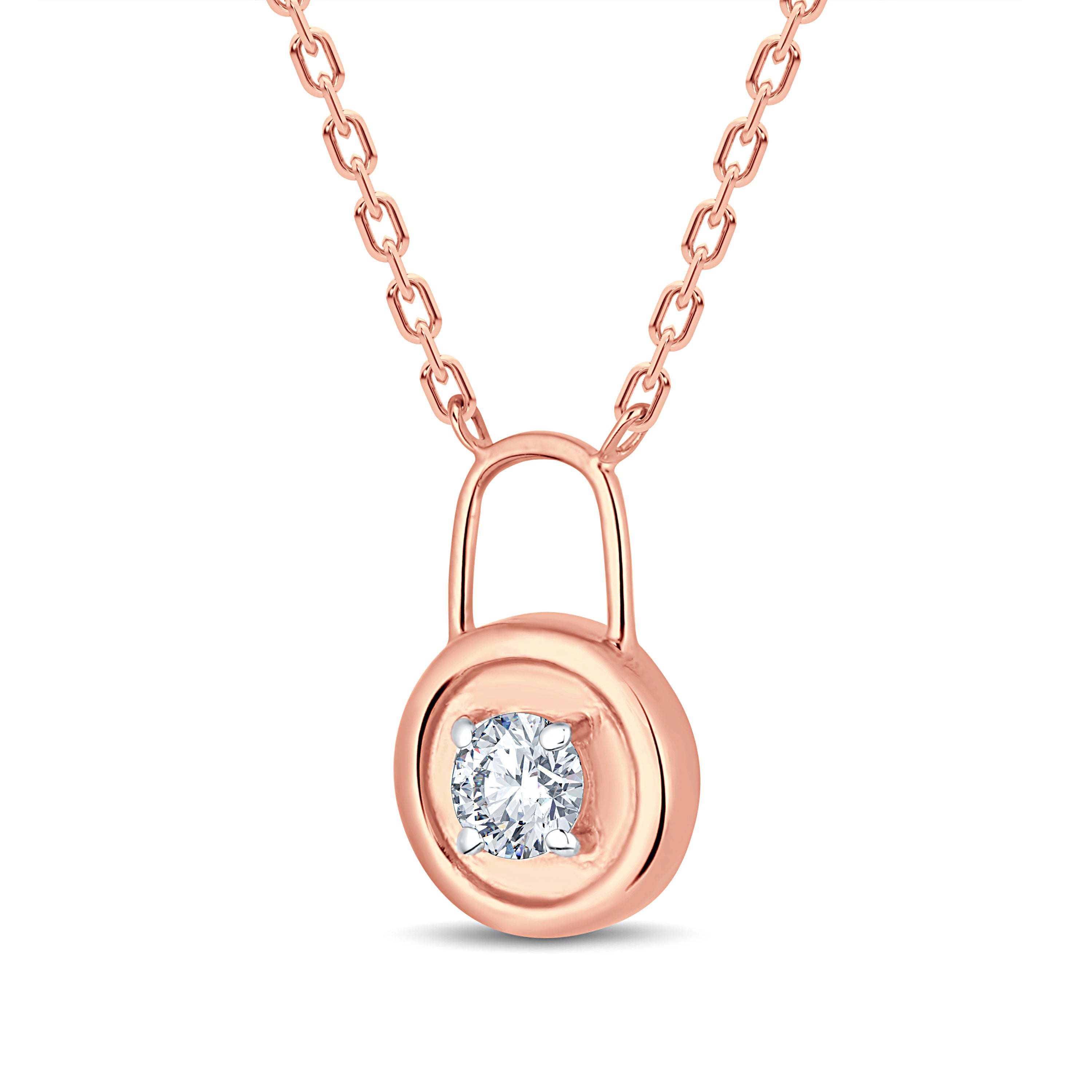 Timeless Lock Pendant with Lab-Grown Diamond | GrownńDiva