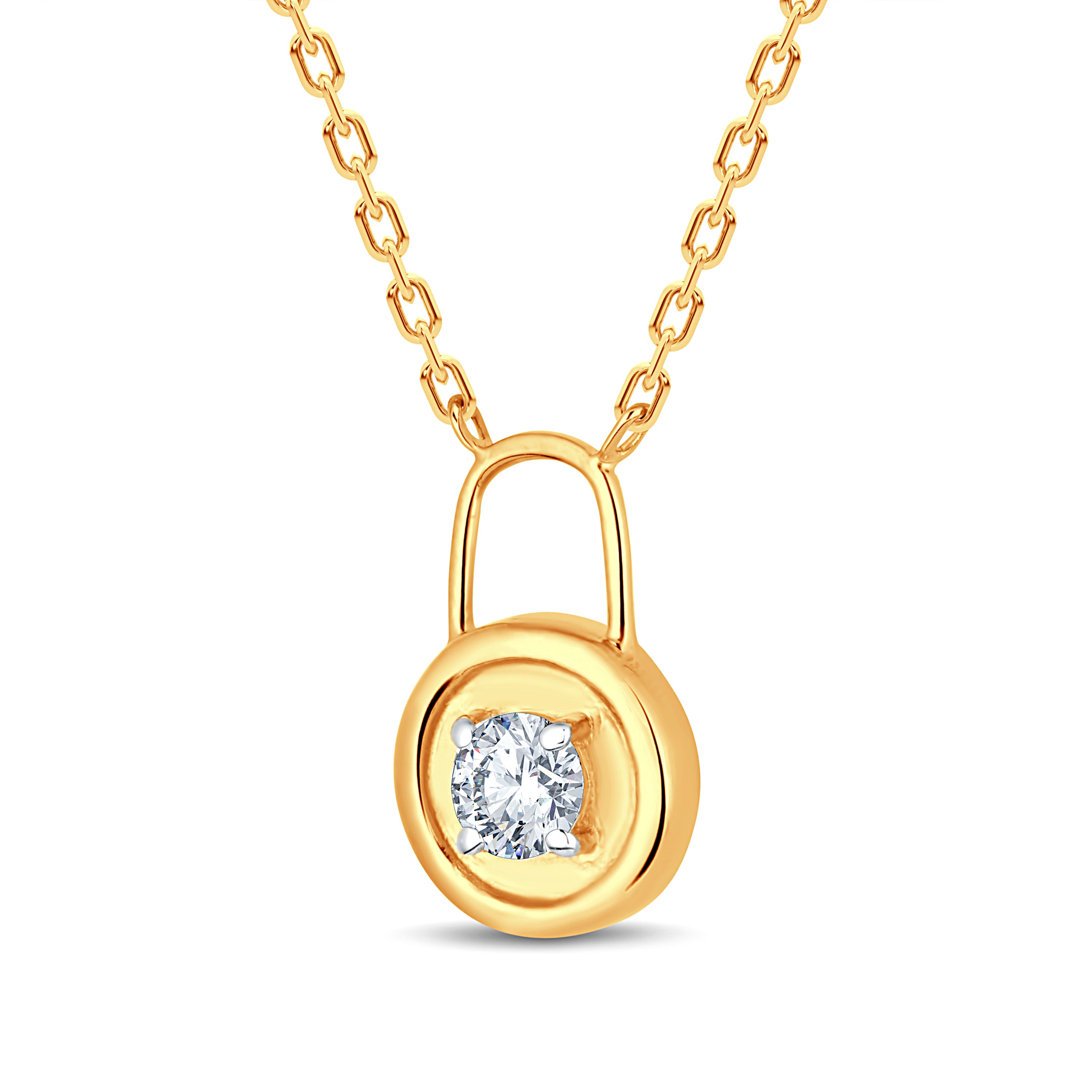 Timeless Lock Pendant with Lab-Grown Diamond | GrownńDiva