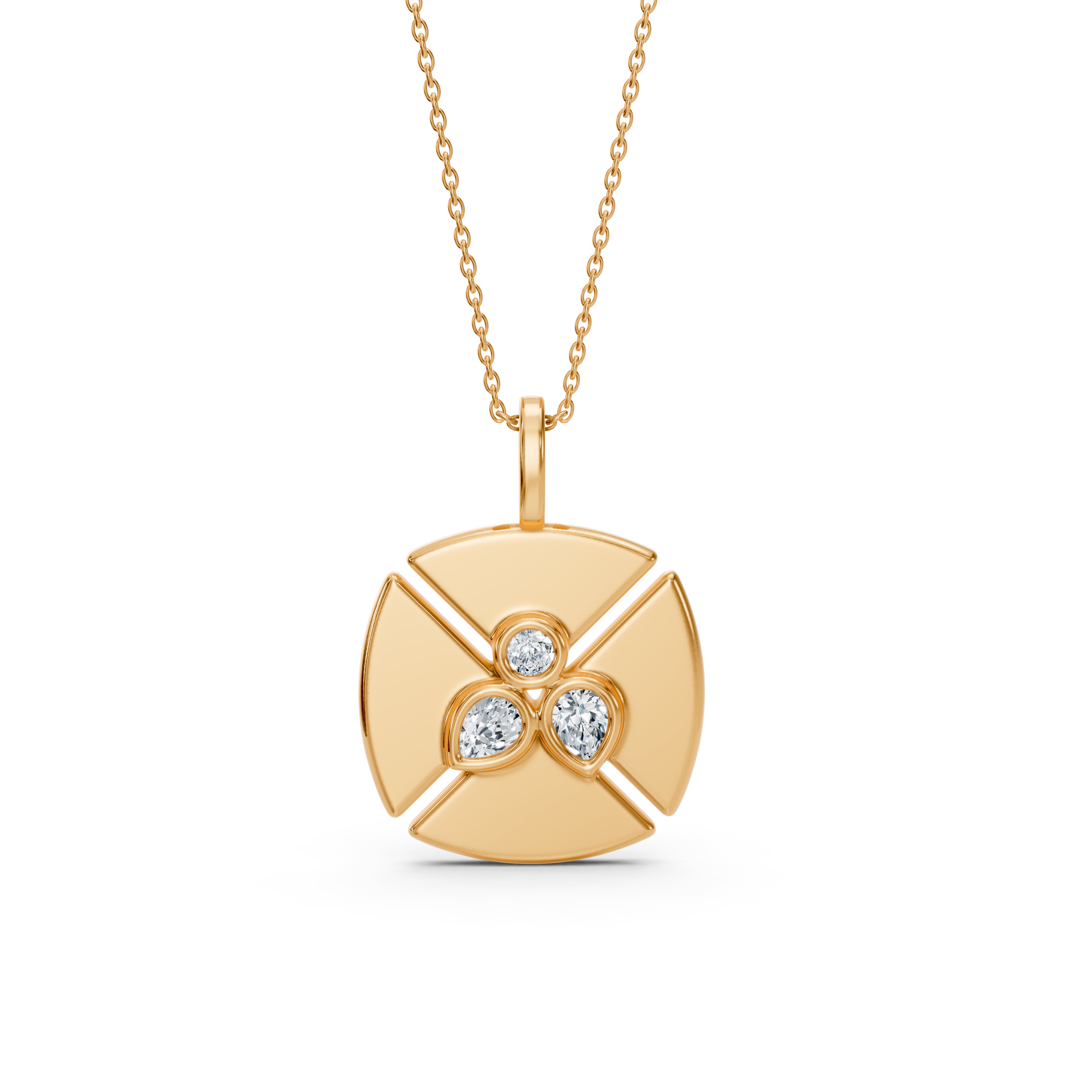 Lab Grown Diamond Trinity Cushion Pendant