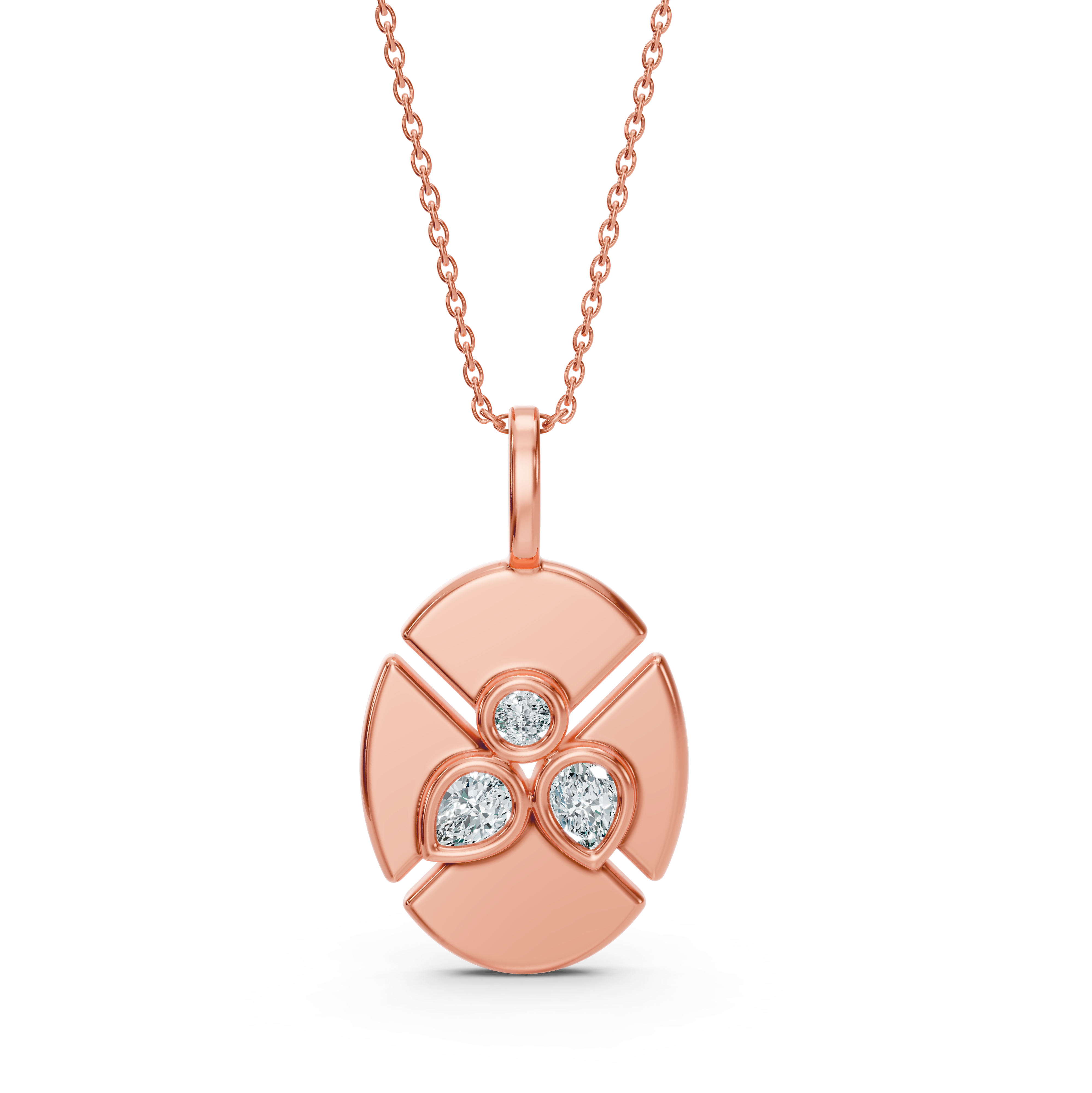 Lab Grown Diamond Trinity Oval Pendant