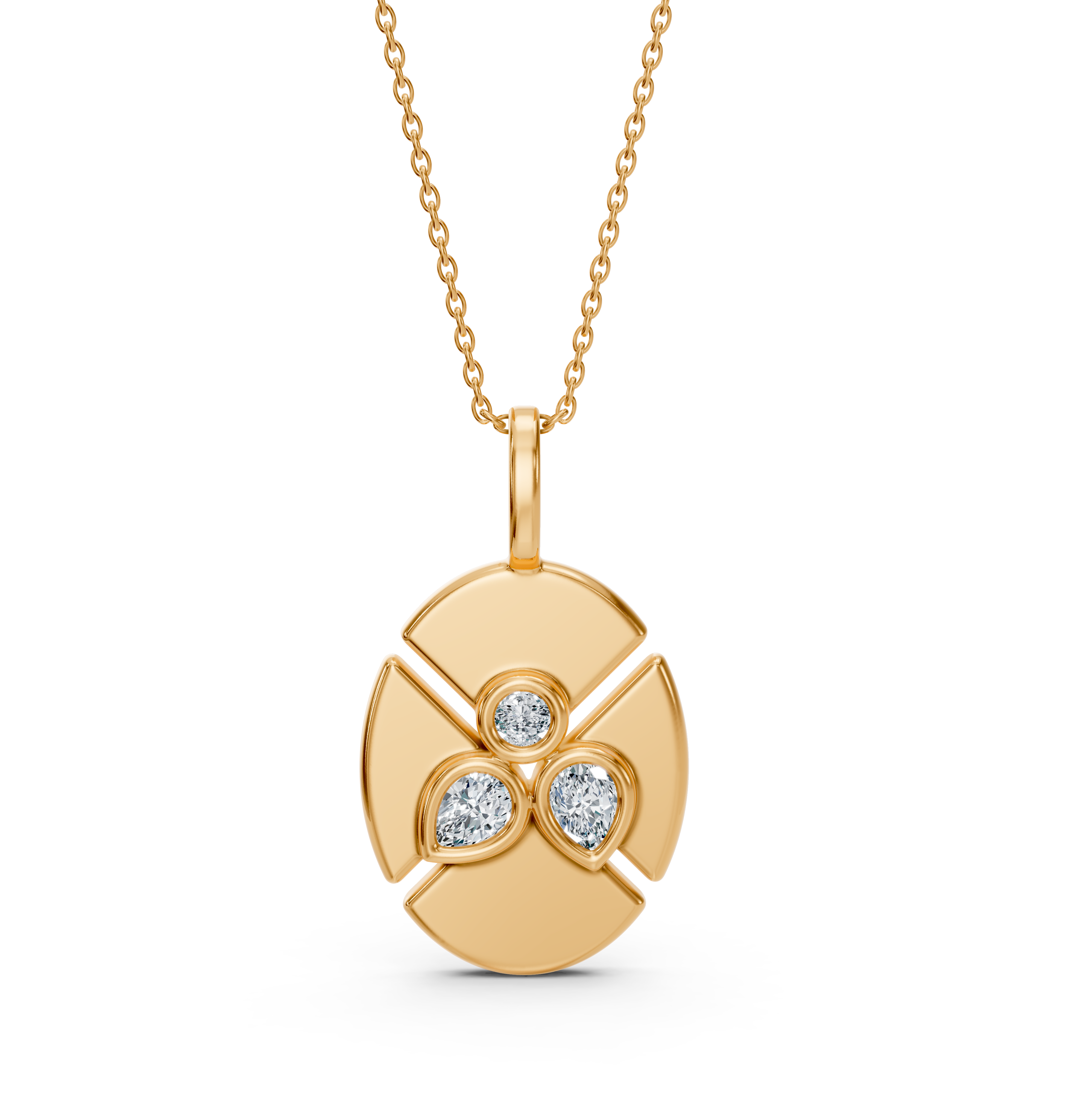 Lab Grown Diamond Trinity Oval Pendant