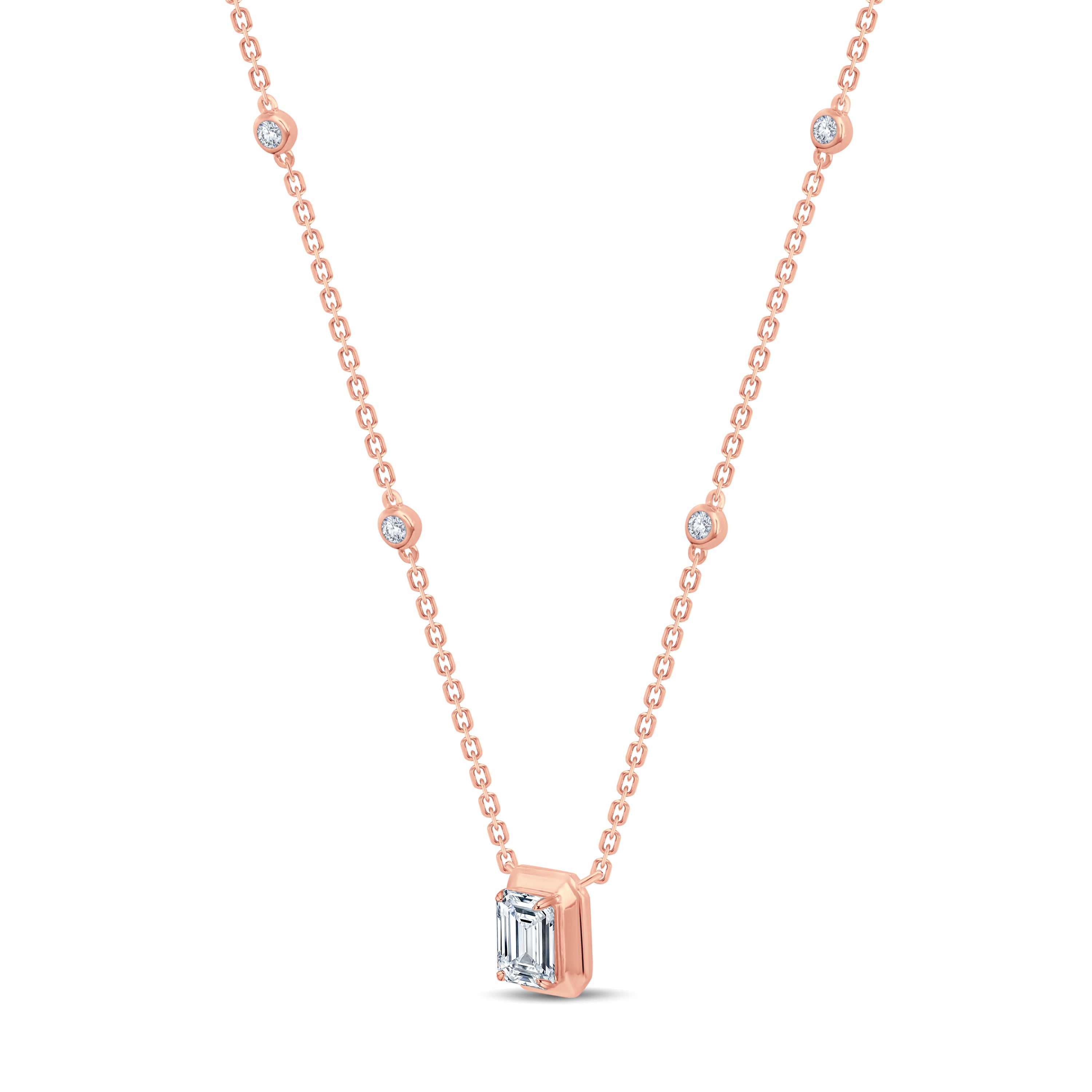 Elegant 1.70 CT Lab Grown Emerald Cut Diamond Pendant – GrownńDiva