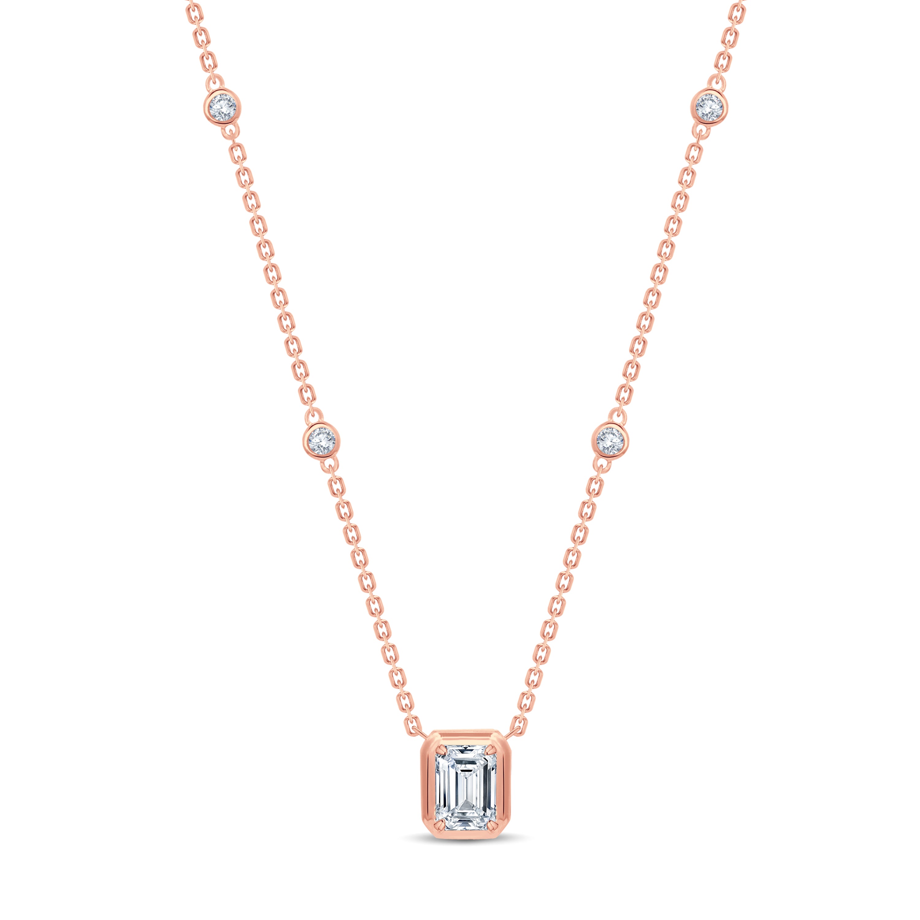 Elegant 1.70 CT Lab Grown Emerald Cut Diamond Pendant – GrownńDiva