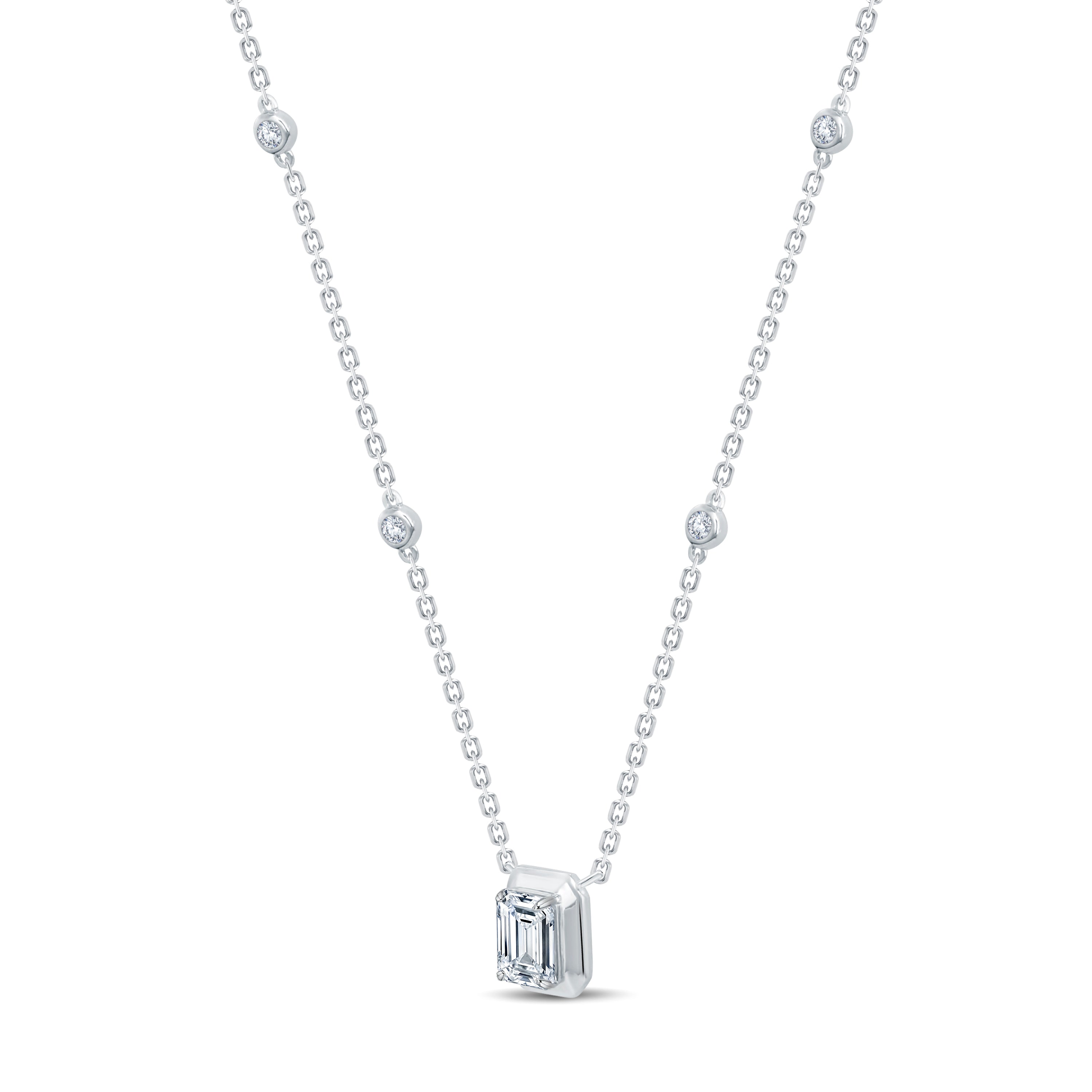 Elegant 1.70 CT Lab Grown Emerald Cut Diamond Pendant – GrownńDiva