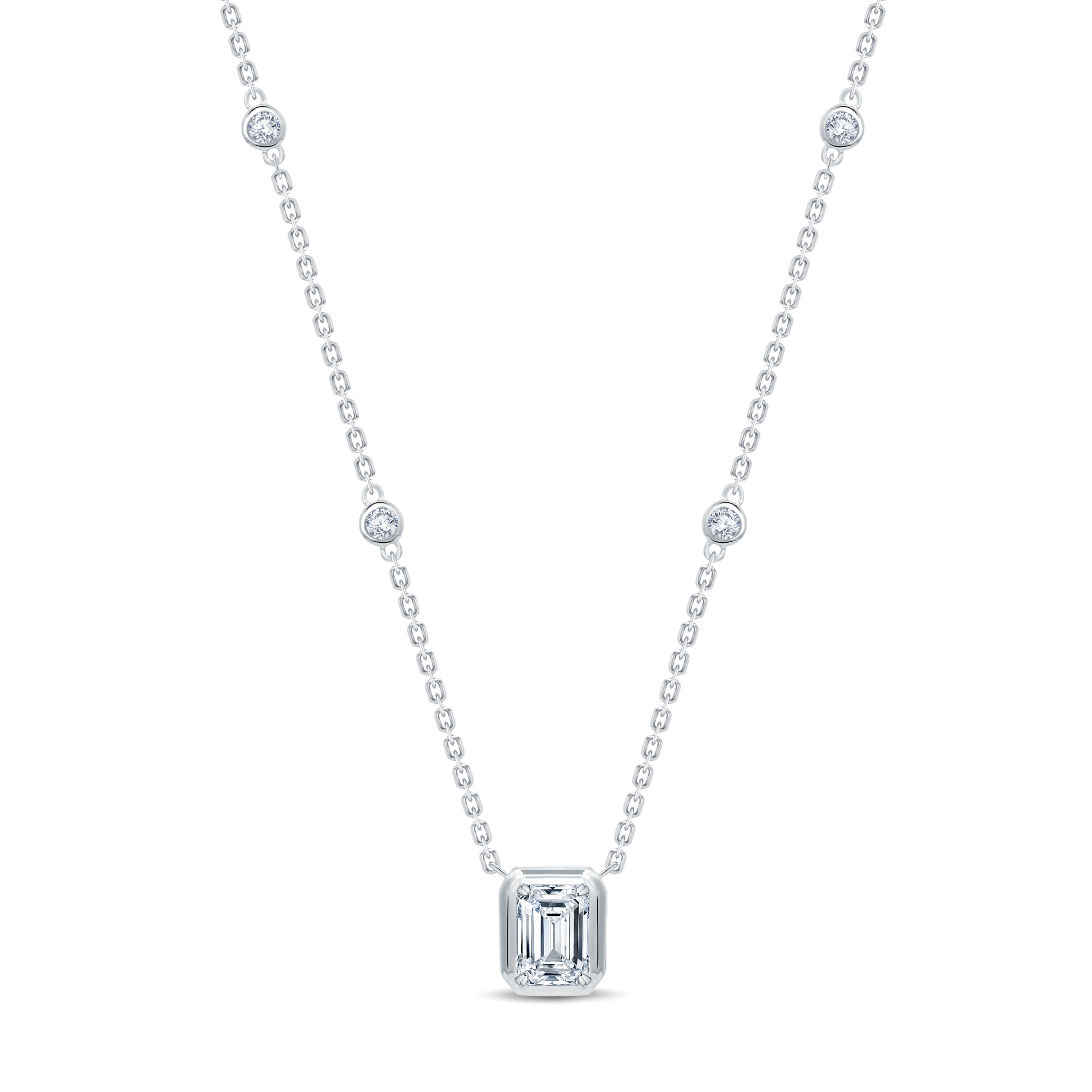 Elegant 1.70 CT Lab Grown Emerald Cut Diamond Pendant – GrownńDiva