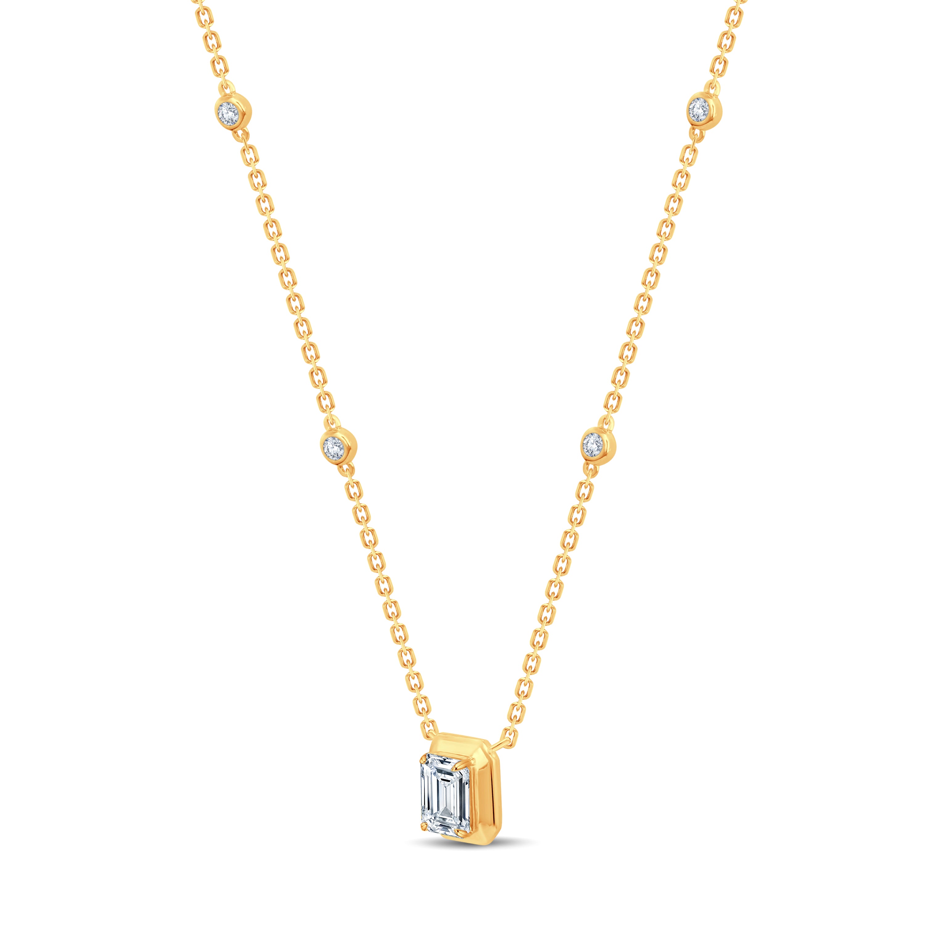 Elegant 1.70 CT Lab Grown Emerald Cut Diamond Pendant – GrownńDiva