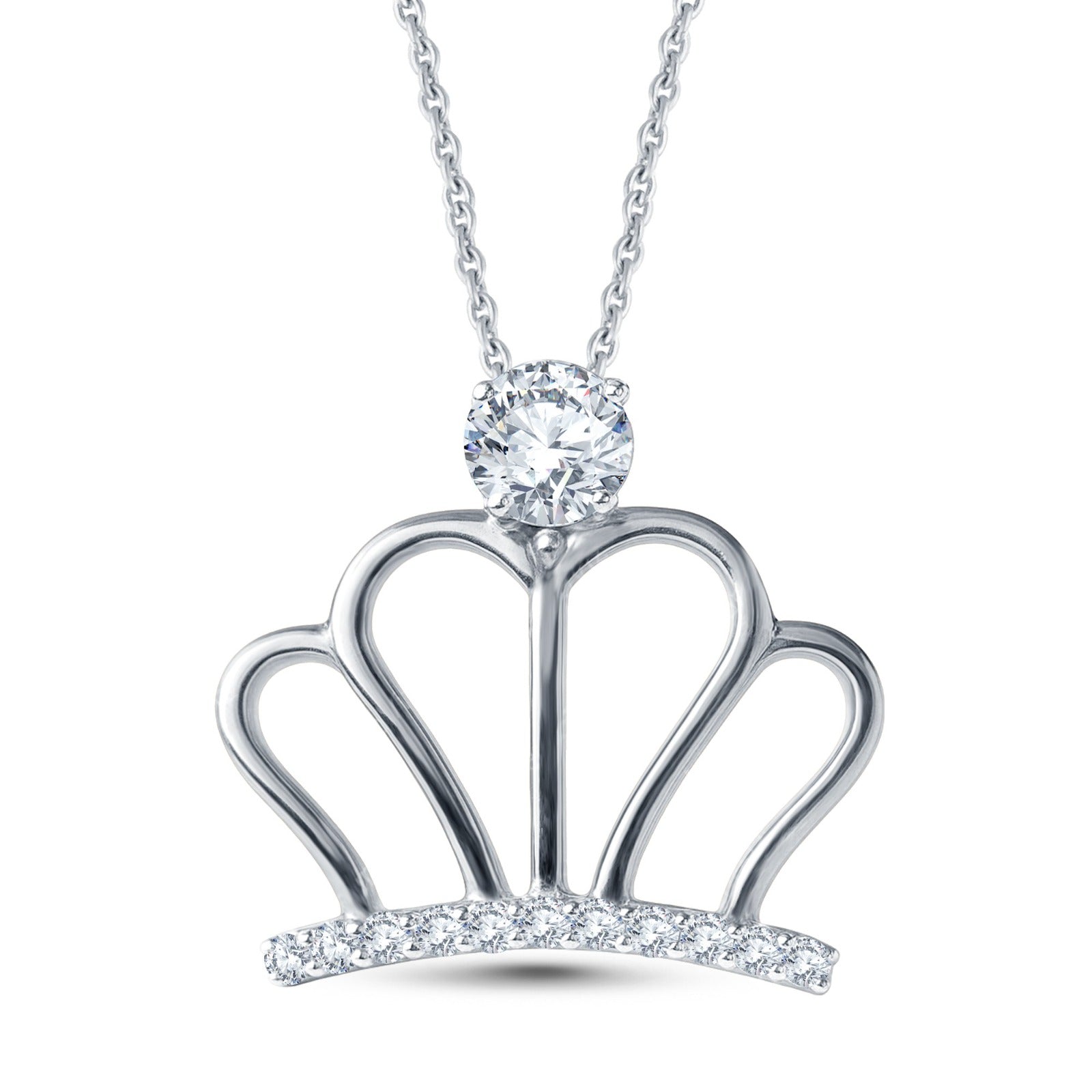 Crown Radiance Pendant in Lab Diamonds – 0.16 cts | 18KT Vermeil Gold on Silver 925