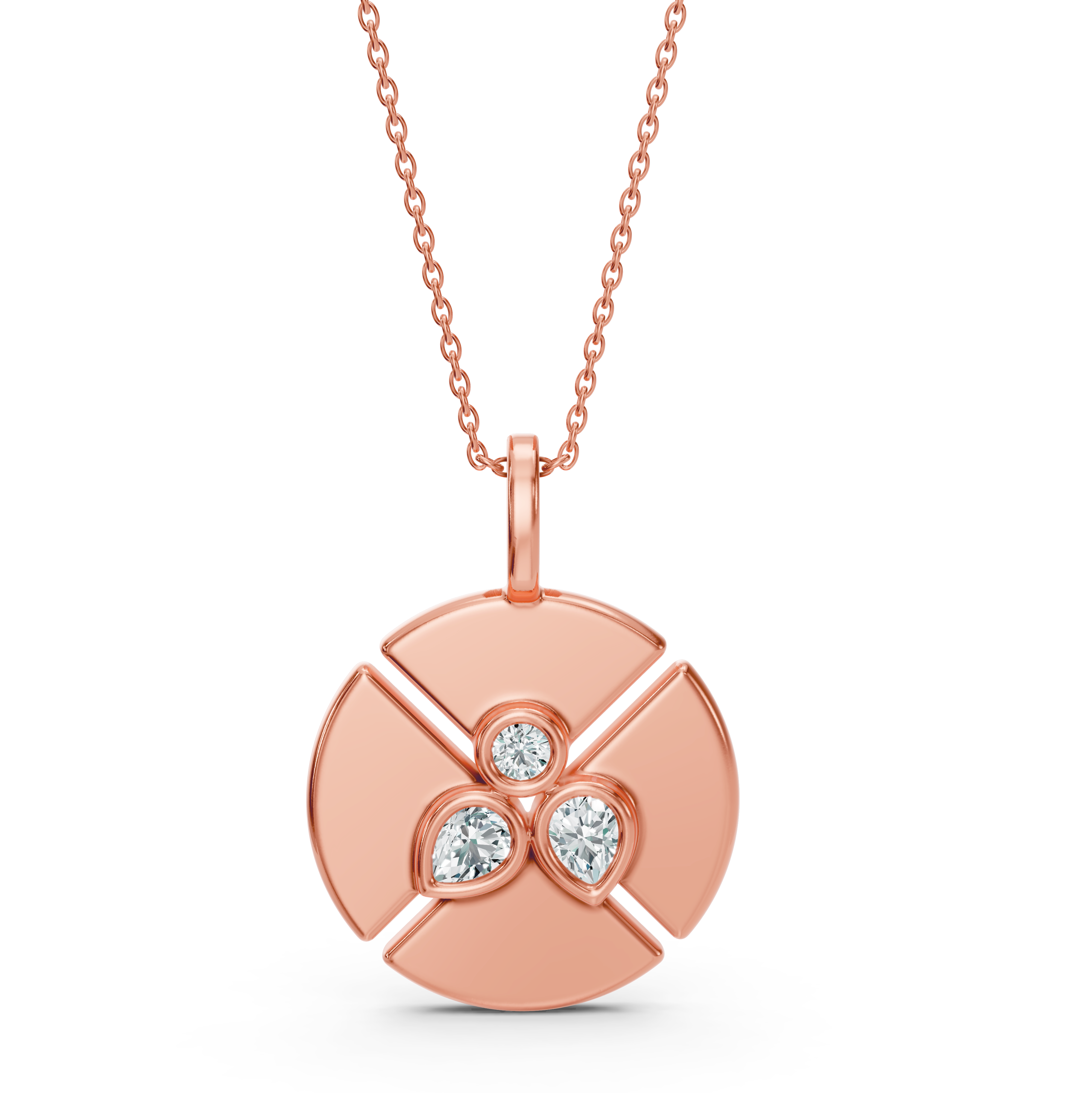Lab Grown Diamond Trinity Round Pendant
