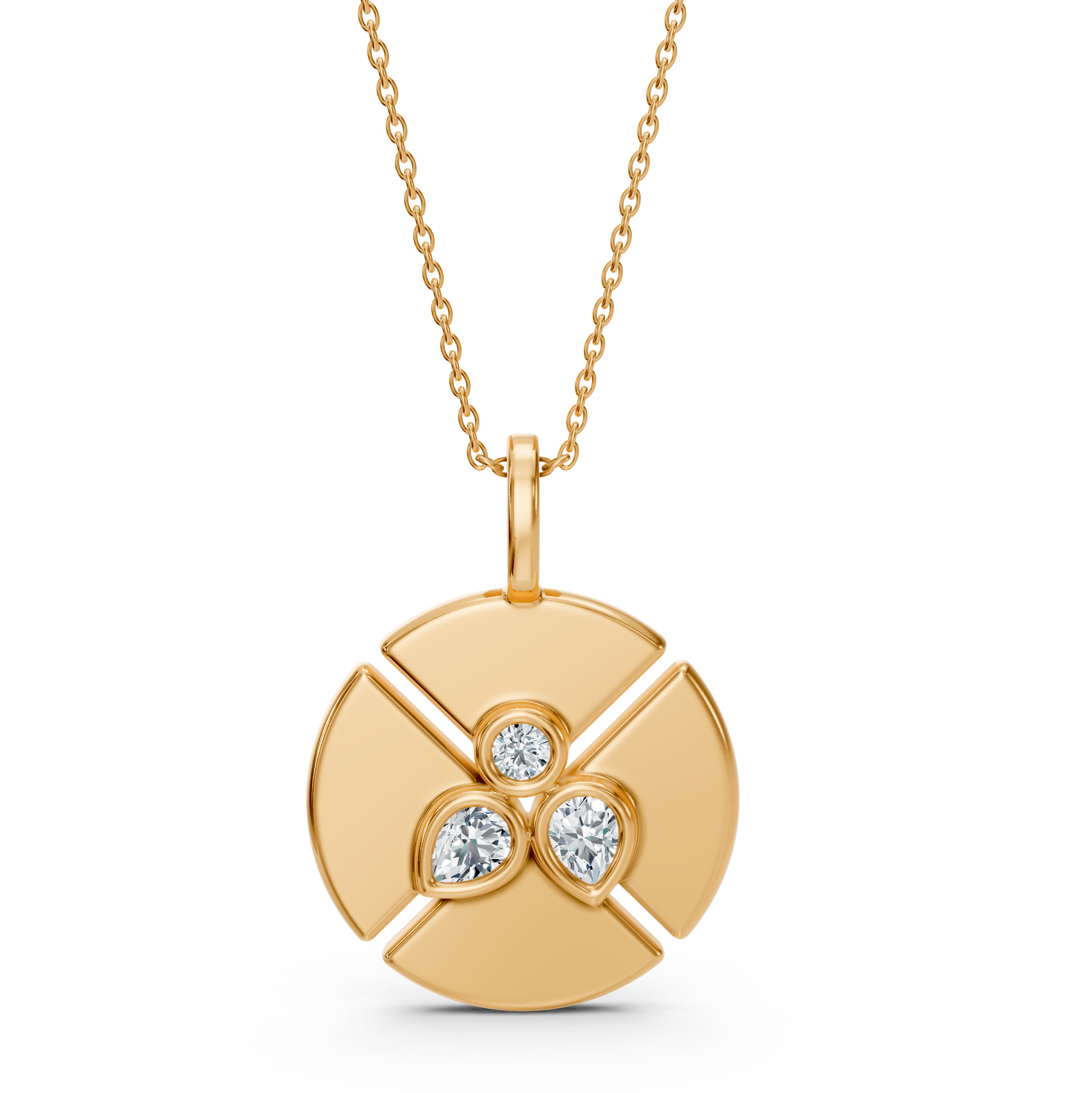 Lab Grown Diamond Trinity Round Pendant