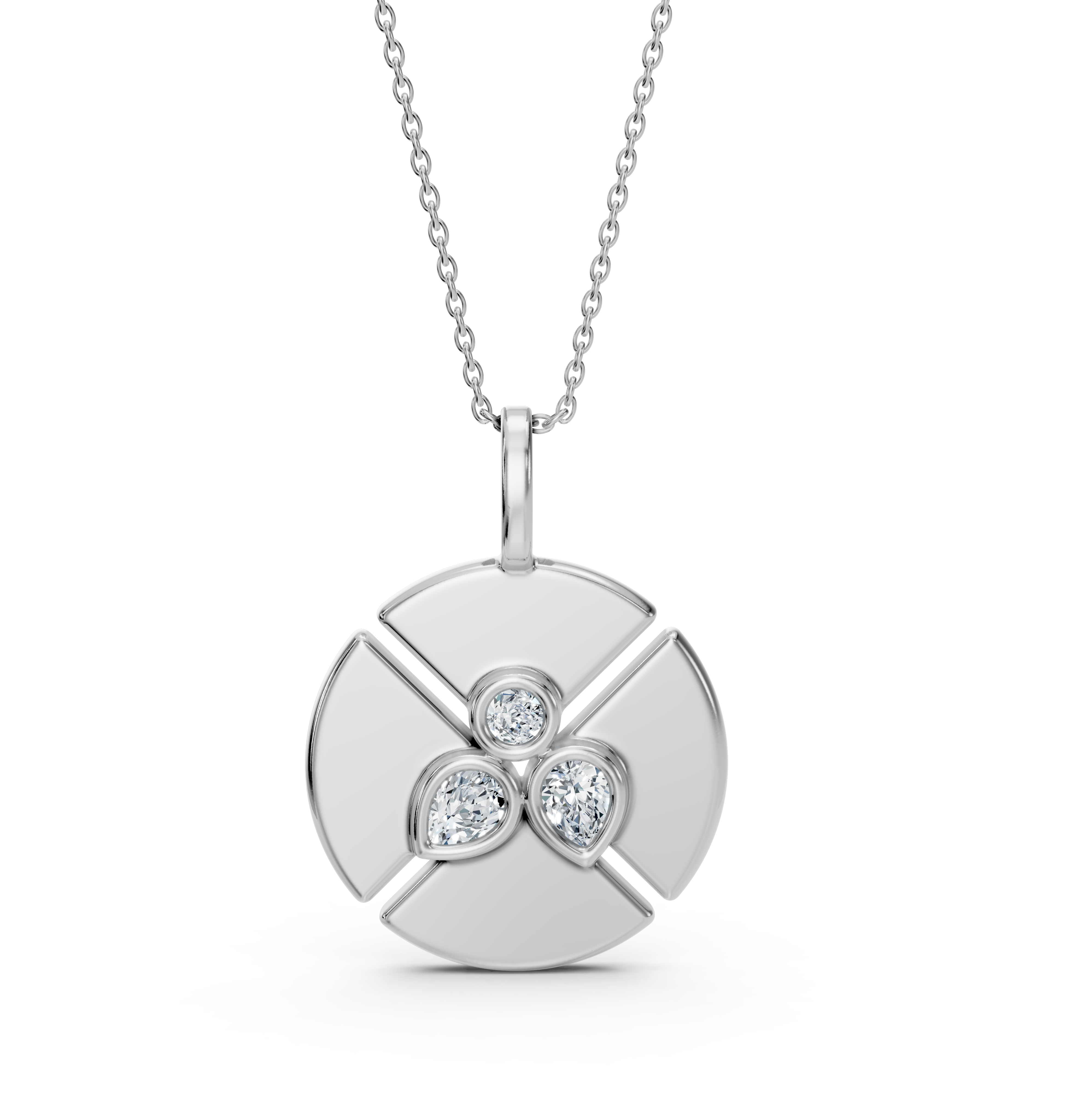 Lab Grown Diamond Trinity Round Pendant