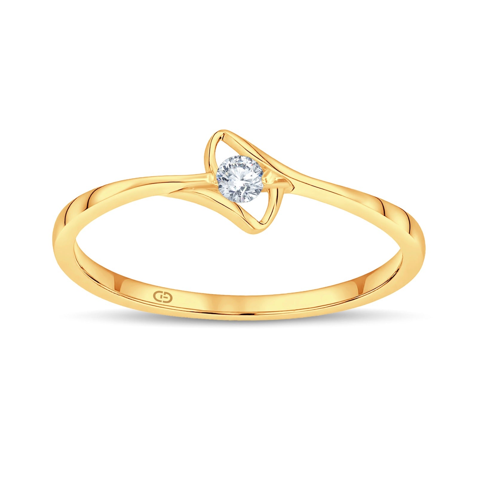 Minimalist Lab Grown Diamond Ring | 0.05 Cts | 18KT Vermeil on 925 Silver