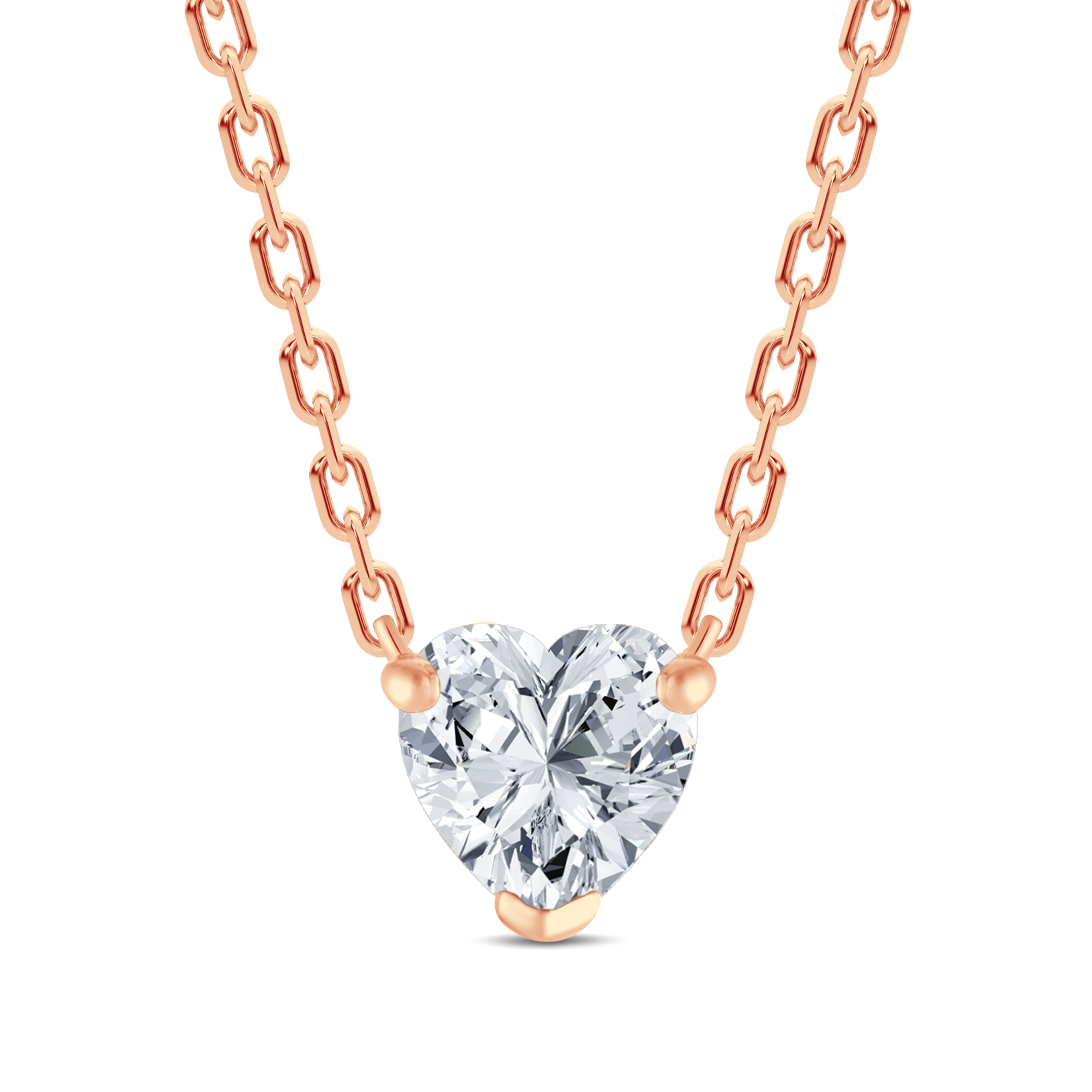Elegant Heart-Shaped Lab Grown Diamond Pendant-0.50ct
