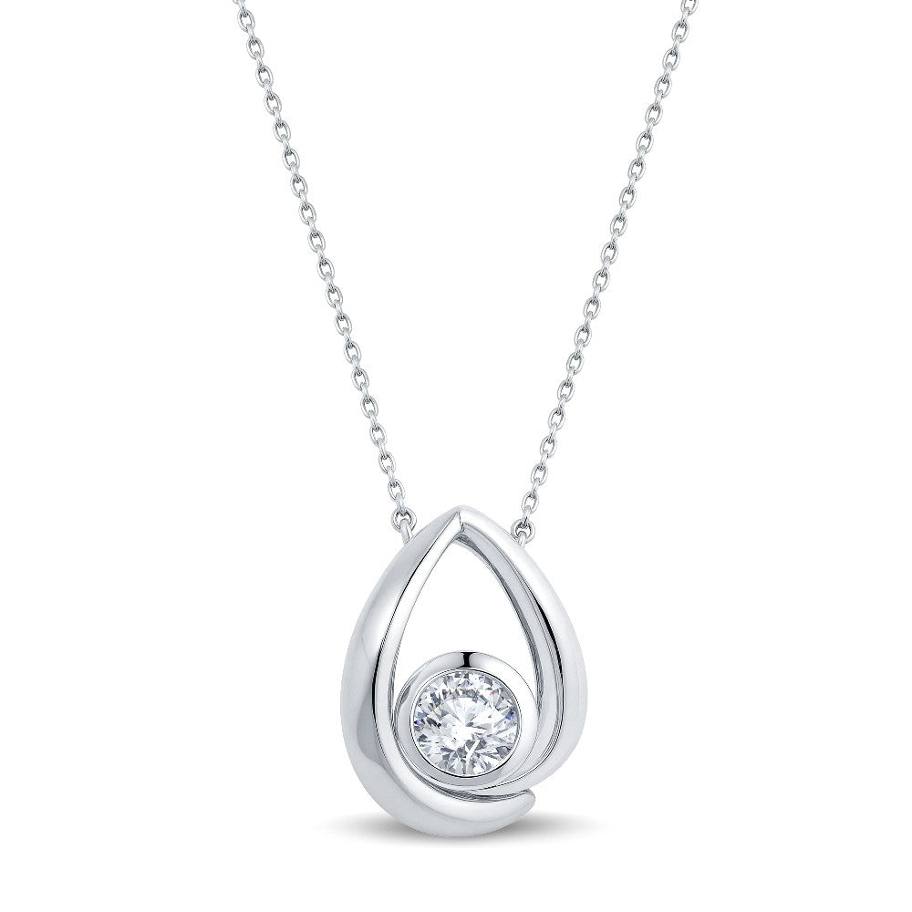 Graceful 0.20ct Lab-Grown Diamond Drop Pendant