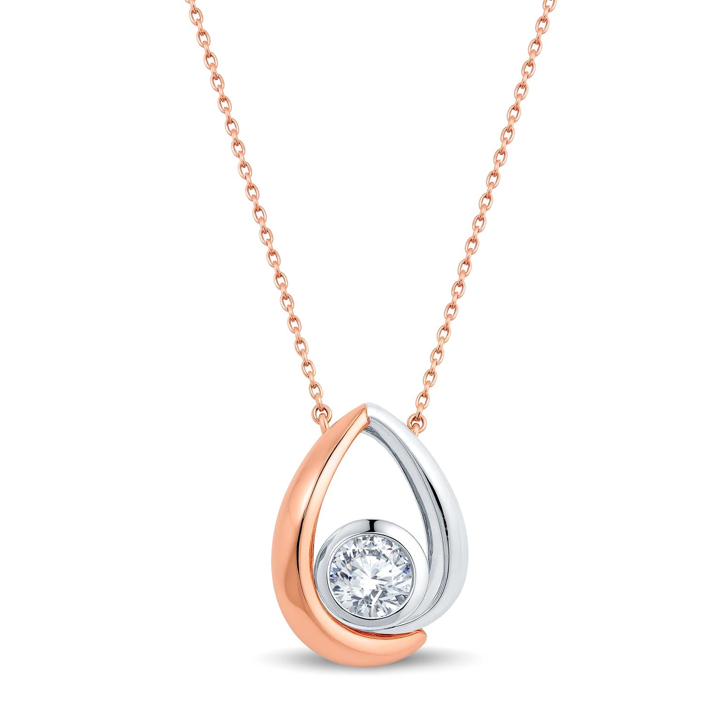 Graceful 0.20ct Lab-Grown Diamond Drop Pendant