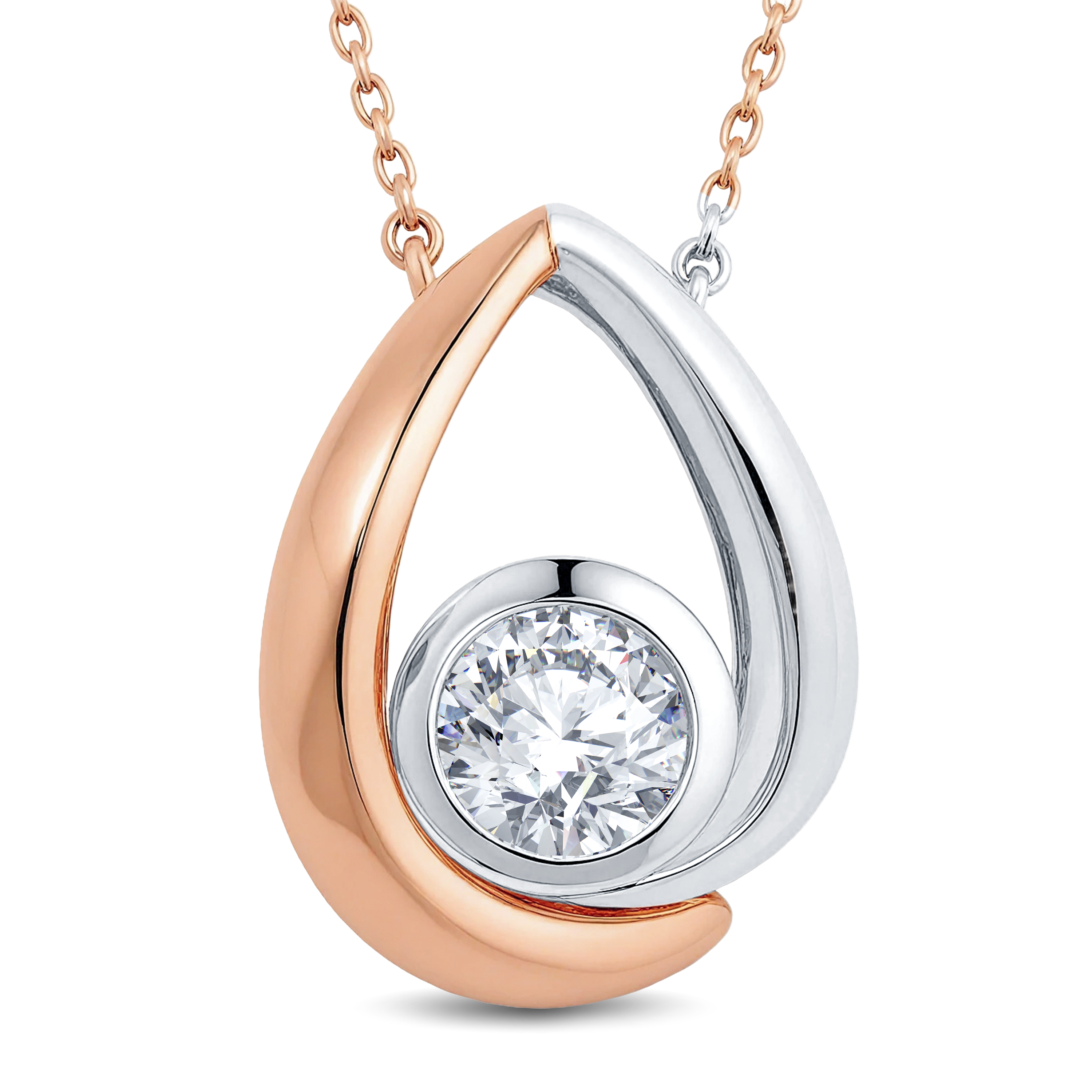 Graceful 0.20ct Lab-Grown Diamond Drop Pendant
