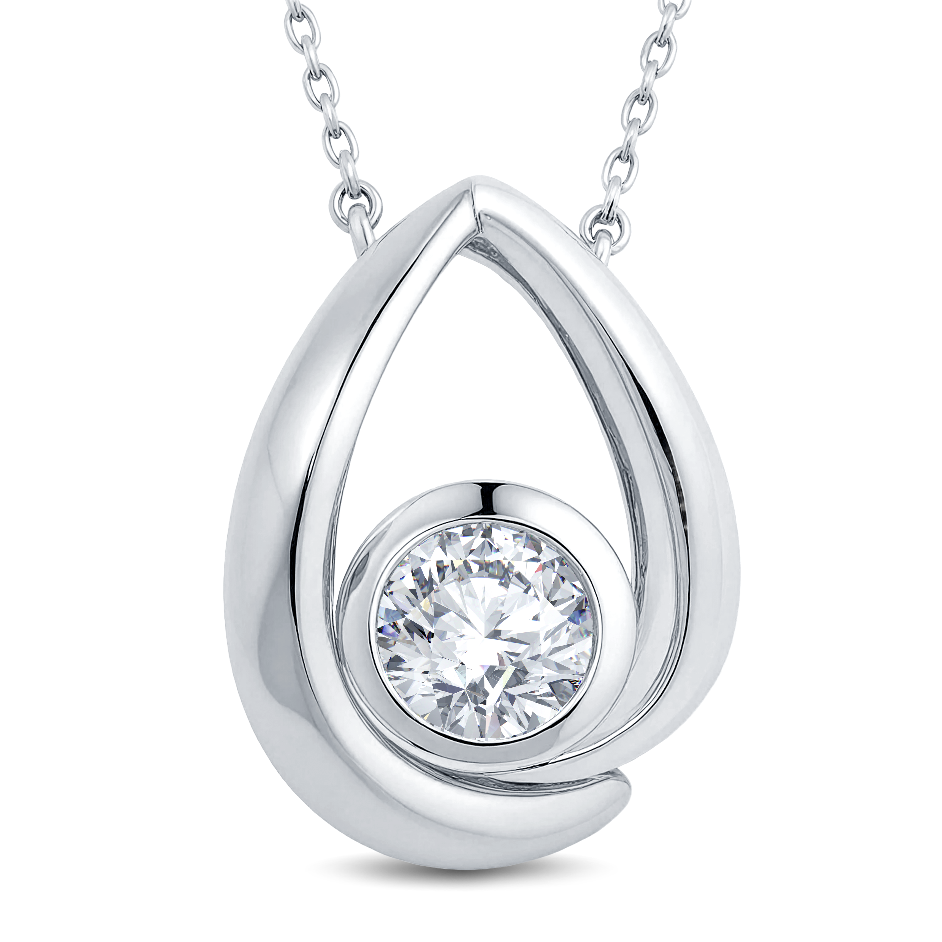 Graceful 0.20ct Lab-Grown Diamond Drop Pendant