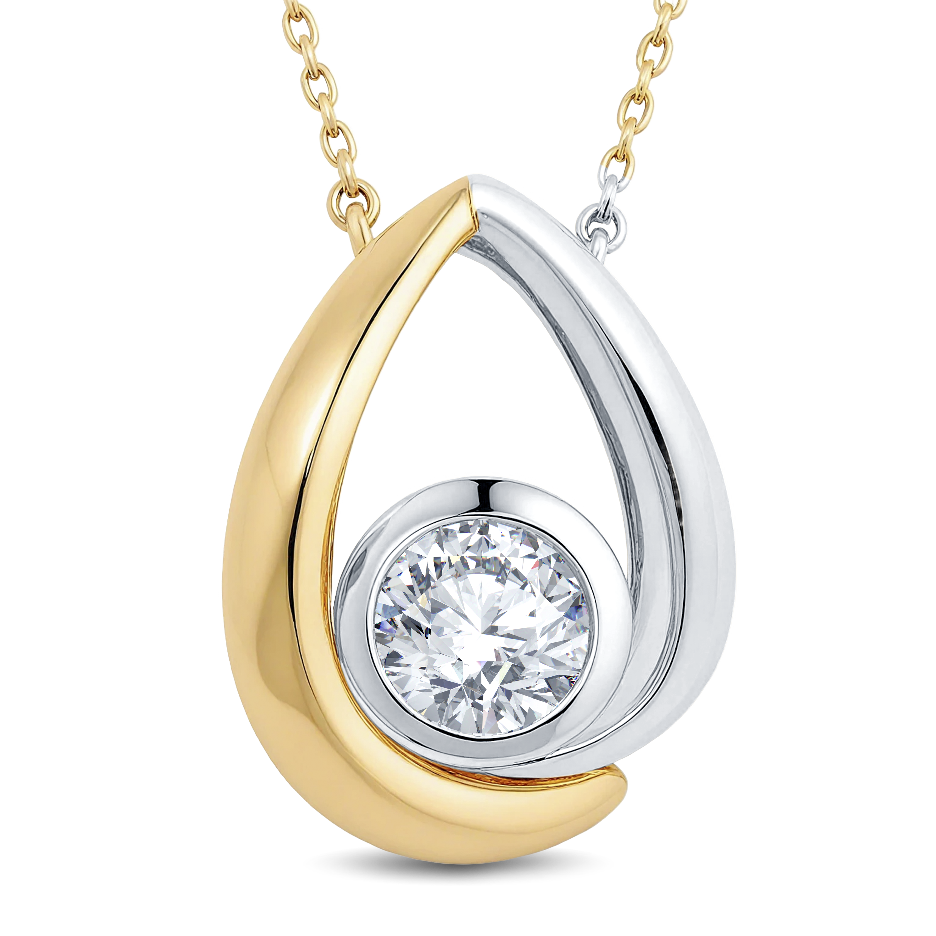 Graceful 0.20ct Lab-Grown Diamond Drop Pendant