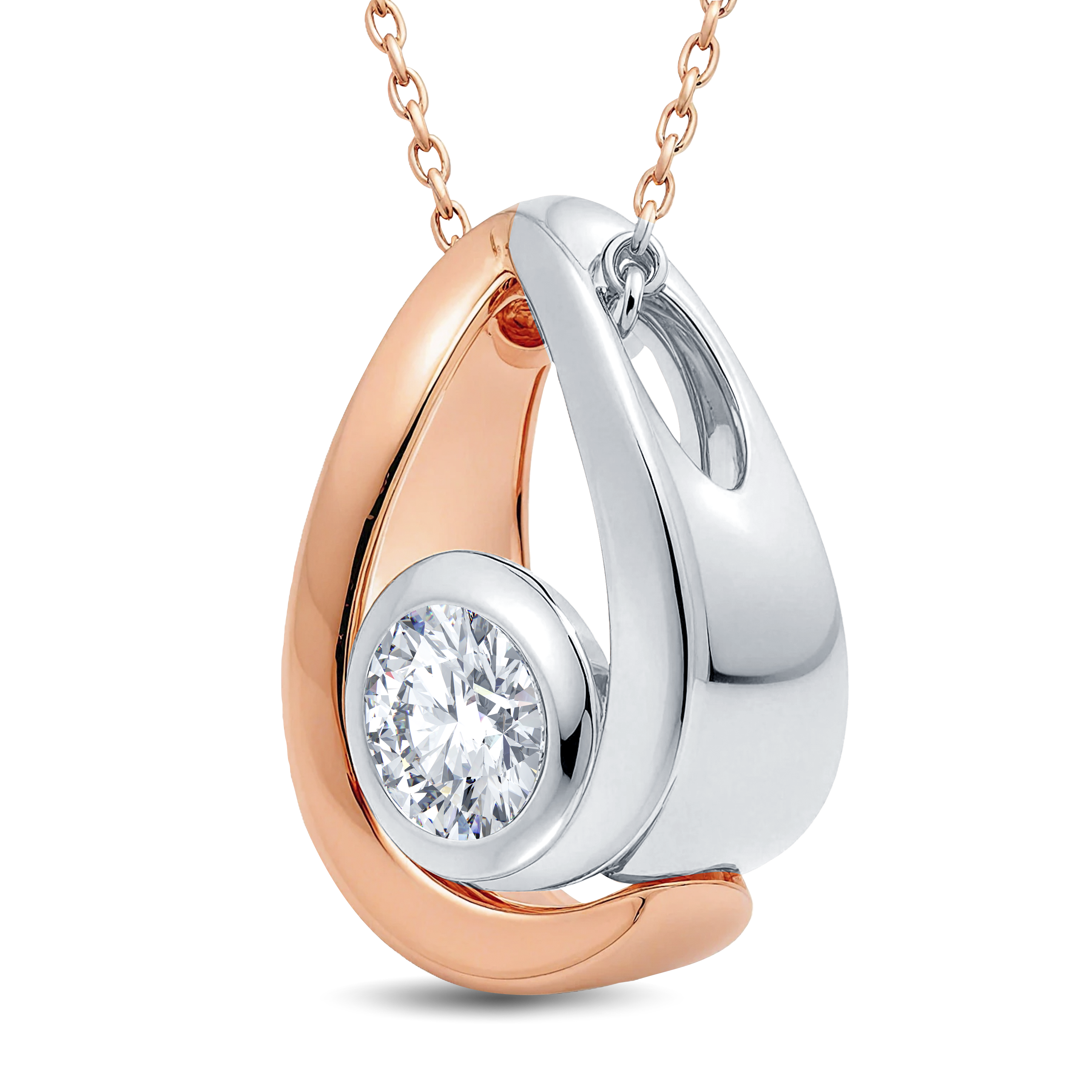 Graceful 0.20ct Lab-Grown Diamond Drop Pendant