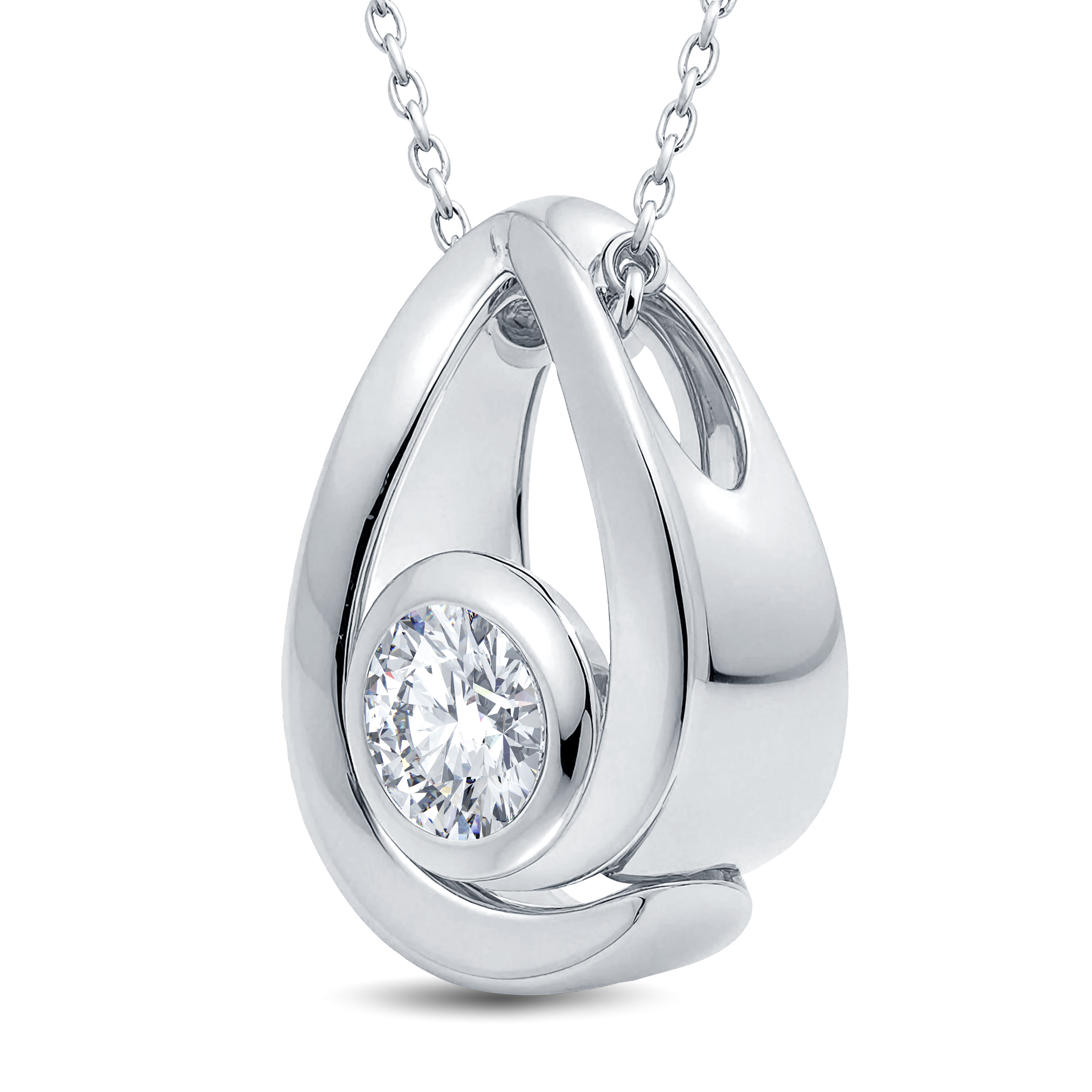 Graceful 0.20ct Lab-Grown Diamond Drop Pendant