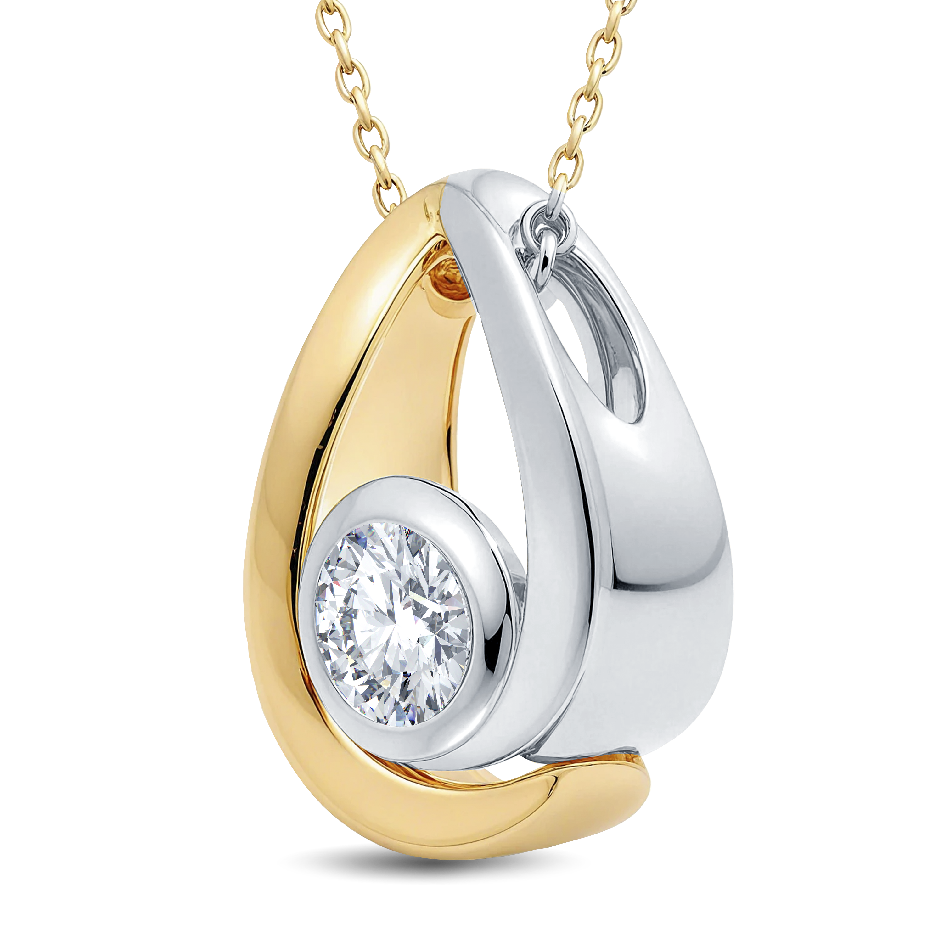Graceful 0.20ct Lab-Grown Diamond Drop Pendant