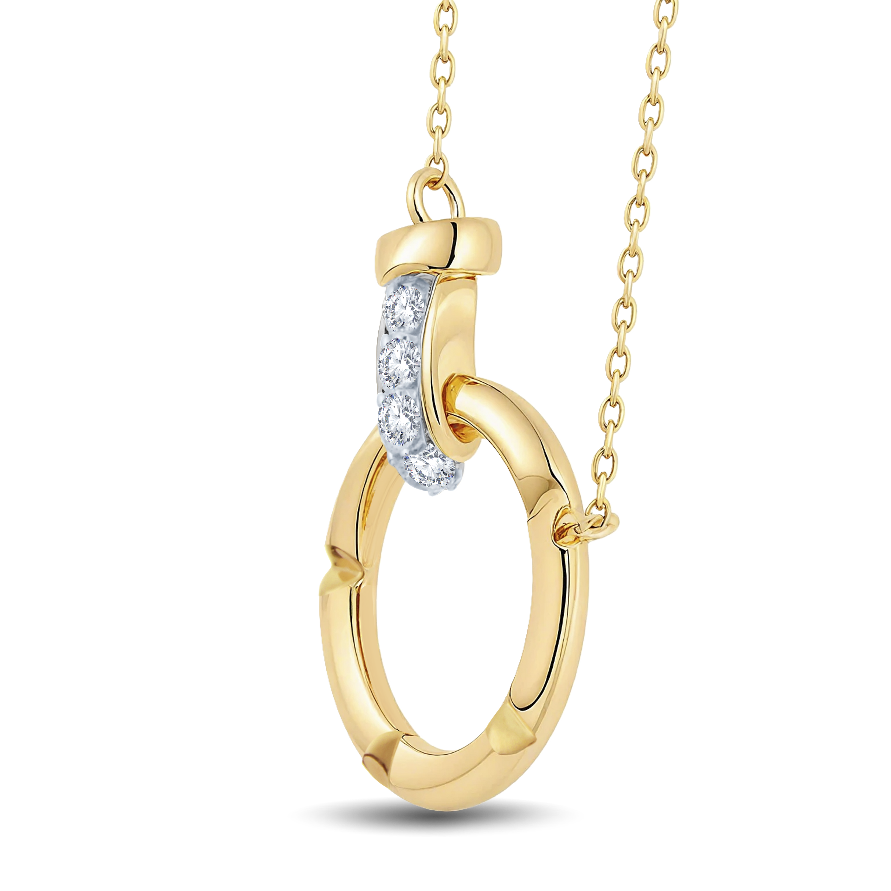Chic Circle Necklace Showcasing a 0.05ct Lab-Grown Diamond