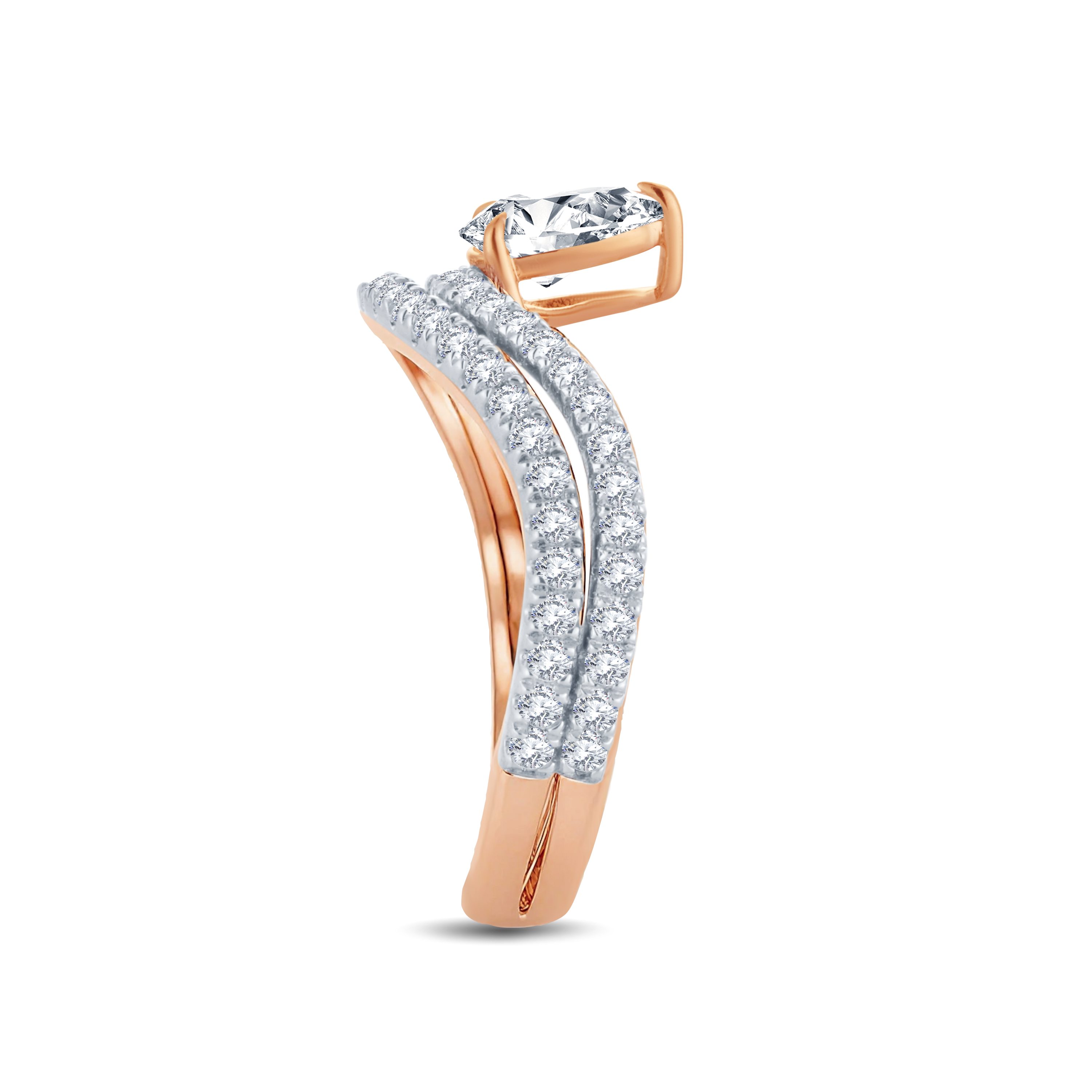 Sophisticated Lab-Grown Diamond Ring Showcasing an Iconic 0.86ct Pear-Shaped Gemstone