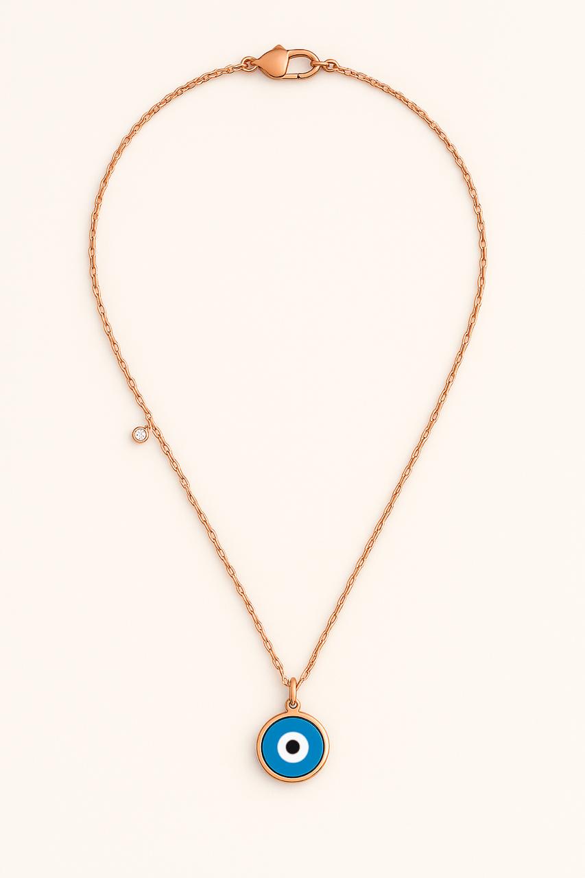 Grownń Diva’s Halo Charm – Lab-Grown Diamond Evil Eye Necklace in 18kt Gold Vermeil