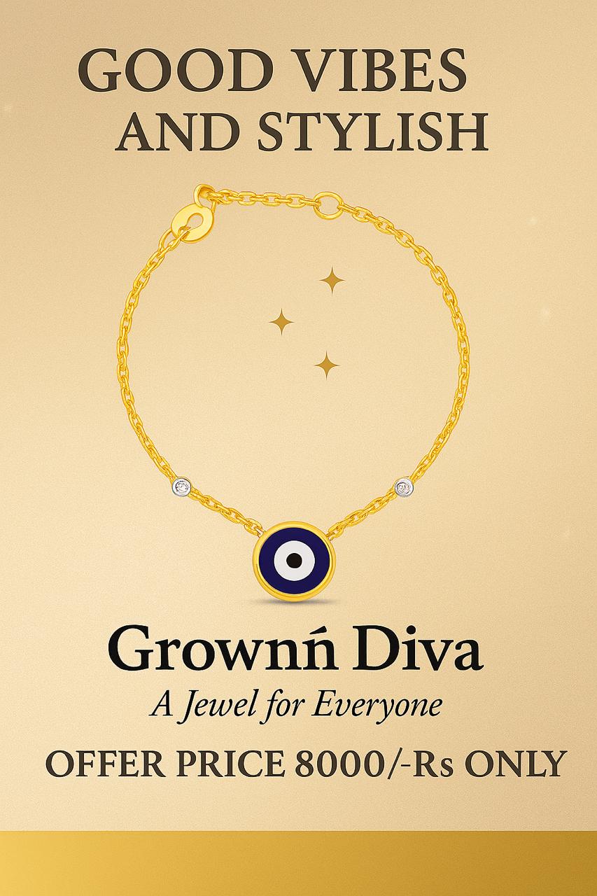 "Divine Glance" – Evil Eye & Lab Grown Diamond Bracelet