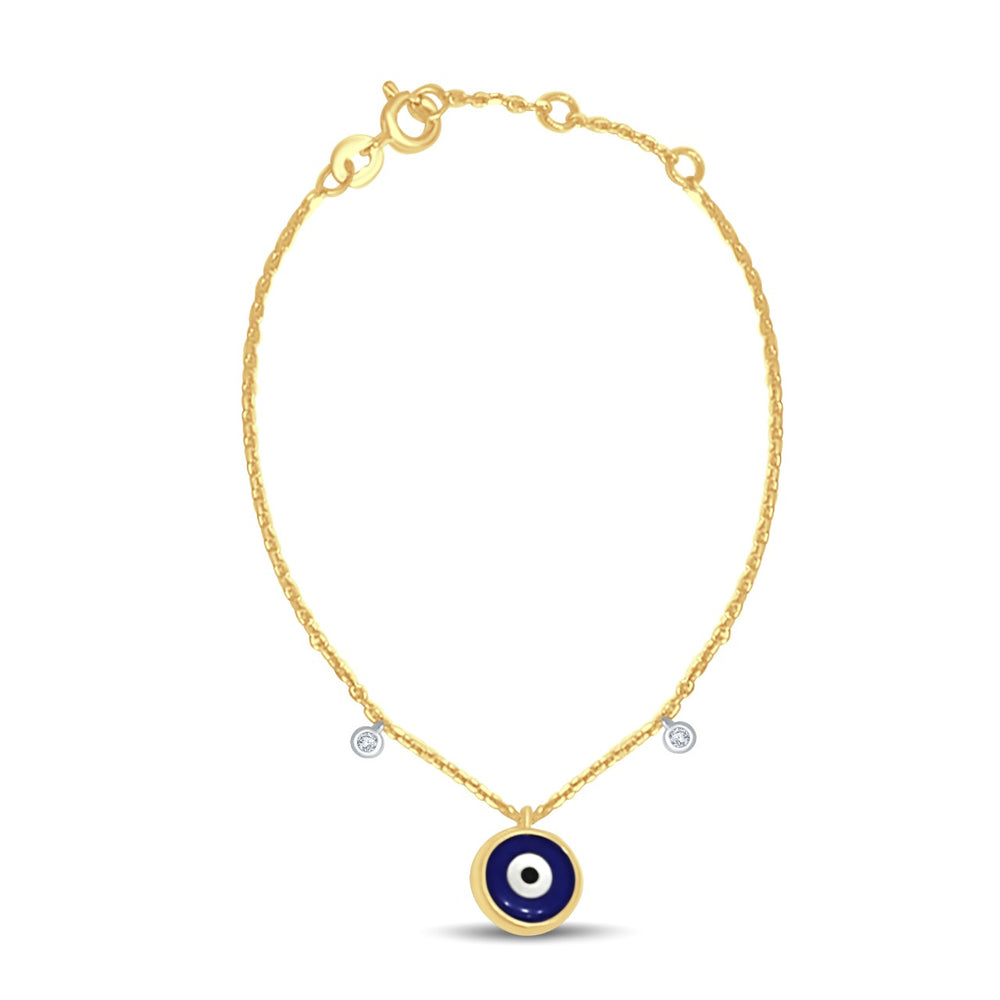 "Divine Glance" – Evil Eye & Lab Grown Diamond Bracelet
