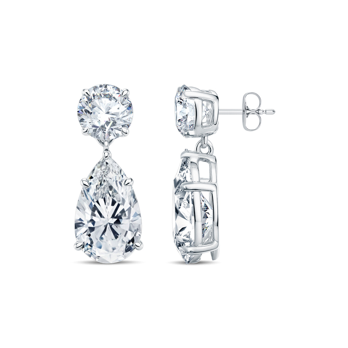 Exquisite 2.5 CT Lab Grown Diamond Solitaire Drop Earrings – GrownnDiva